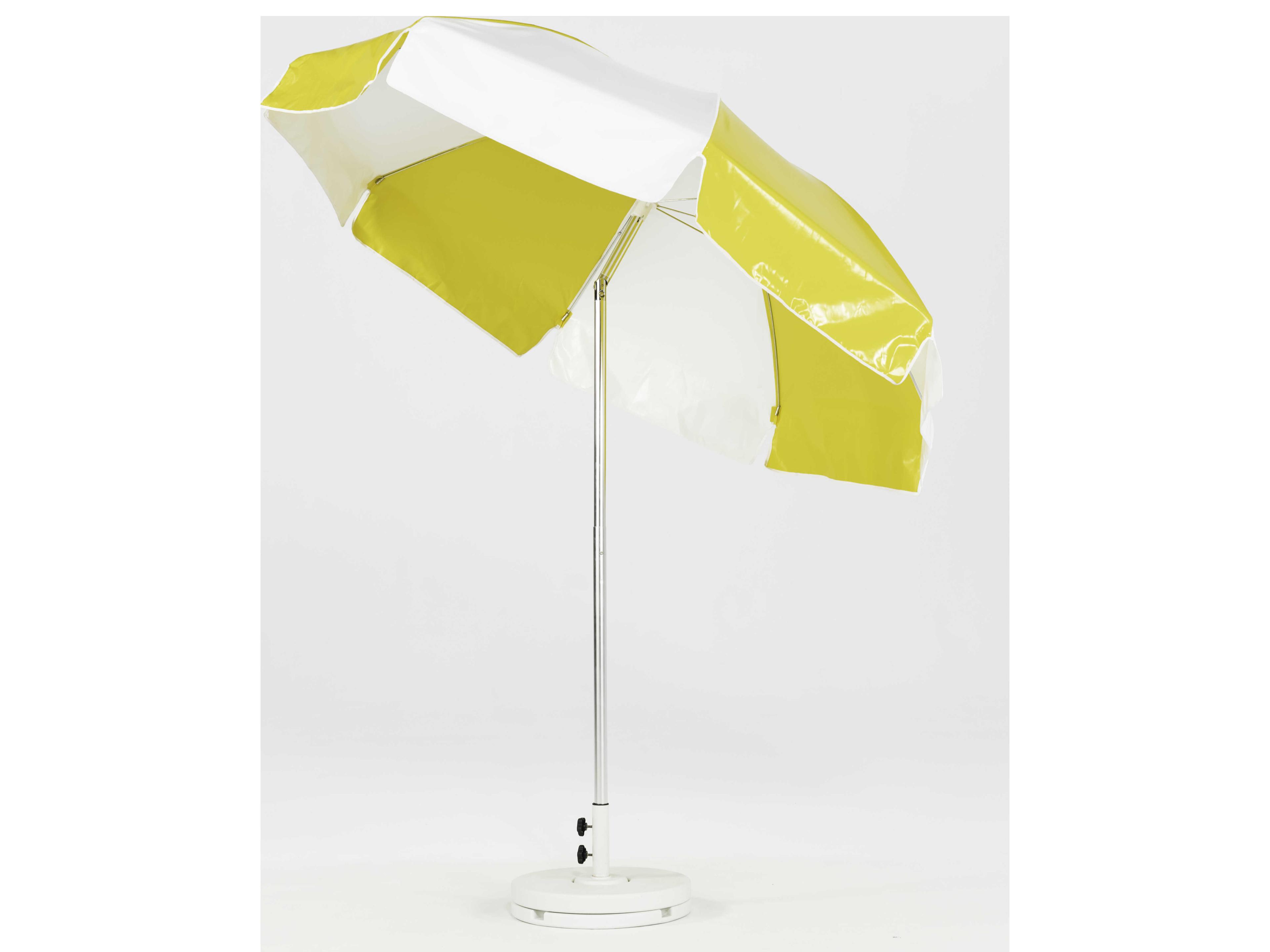 Frankford Quick Ship Laurel Steel Silver Anodized 7.5 Foot Octagon Auto Tilt Outdoor Patio Umbrella