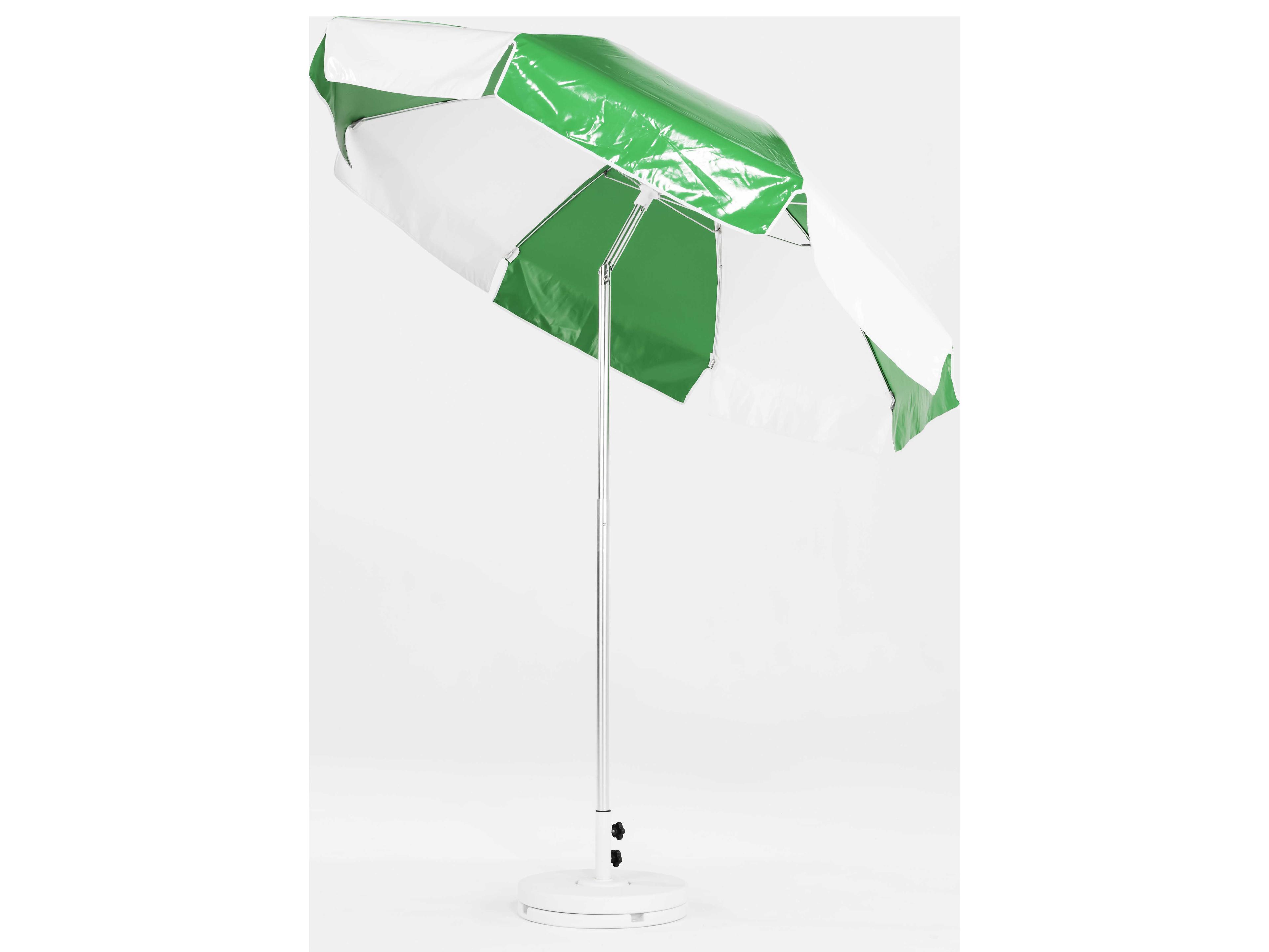 Frankford Quick Ship Laurel Steel Silver Anodized 7.5 Foot Octagon Auto Tilt Outdoor Patio Umbrella