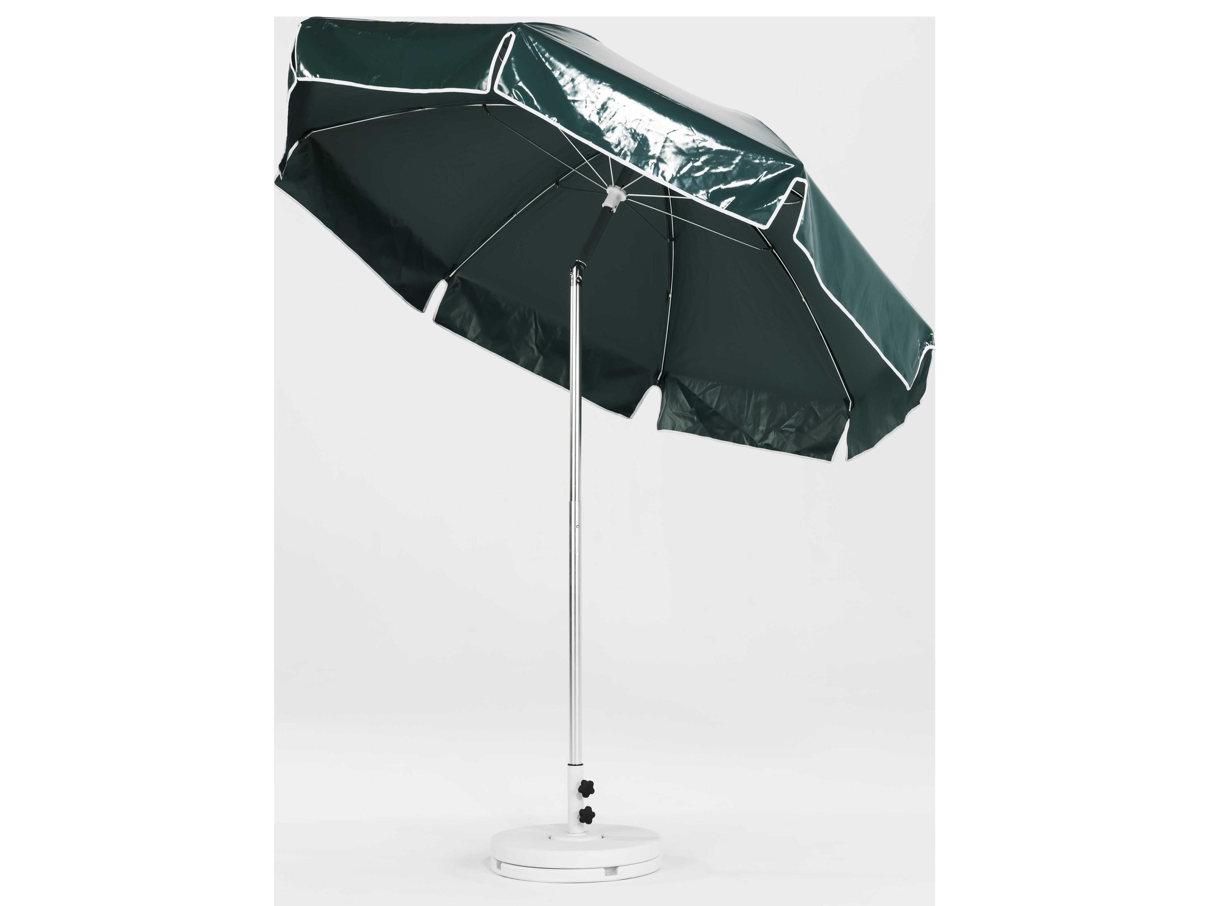 Frankford Quick Ship Laurel Steel Silver Anodized 7.5 Foot Octagon Auto Tilt Outdoor Patio Umbrella