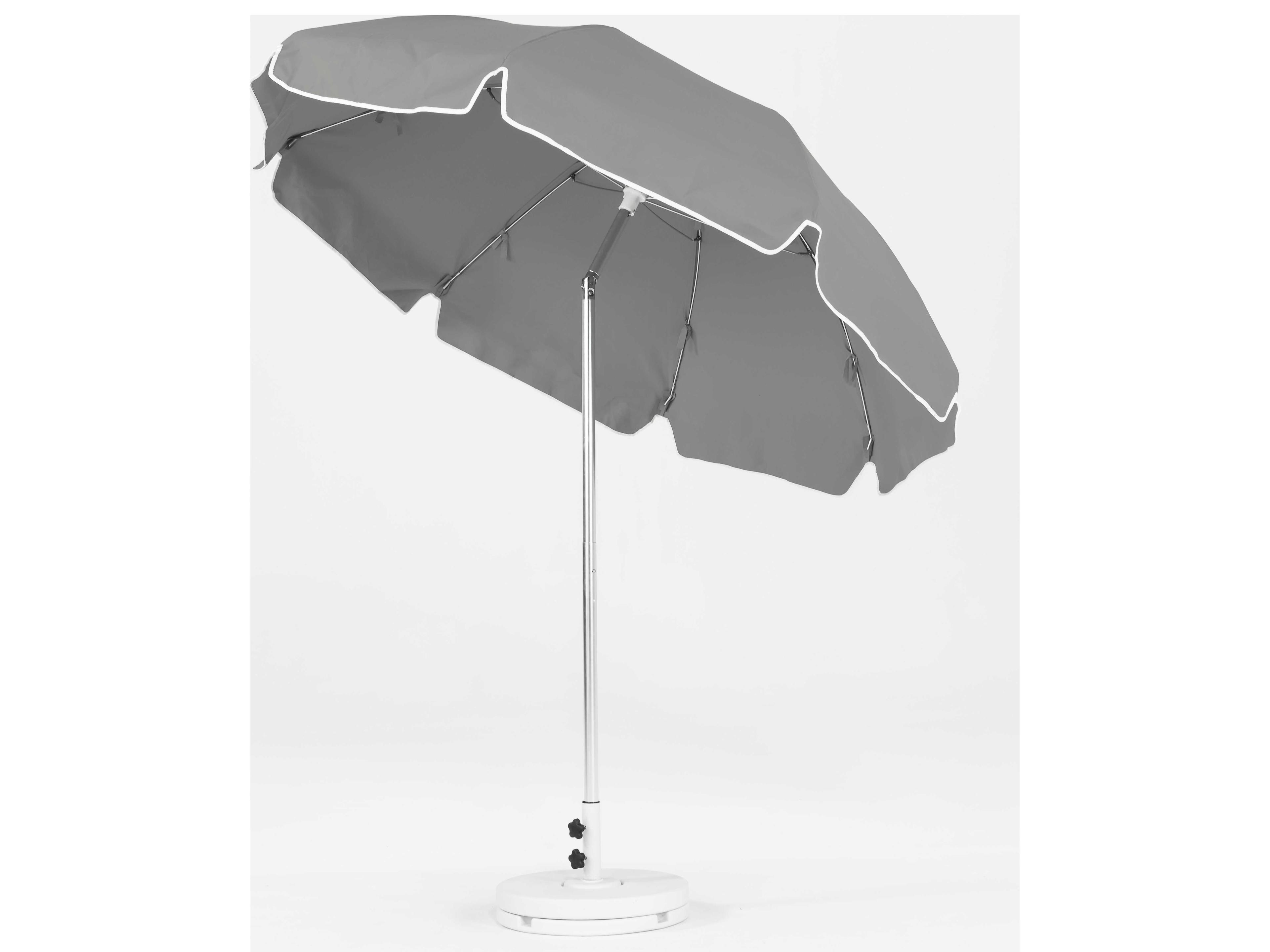 Frankford Laurel Custom Steel Silver Anodized 7.5 Foot Octagon Auto Tilt Patio Umbrella