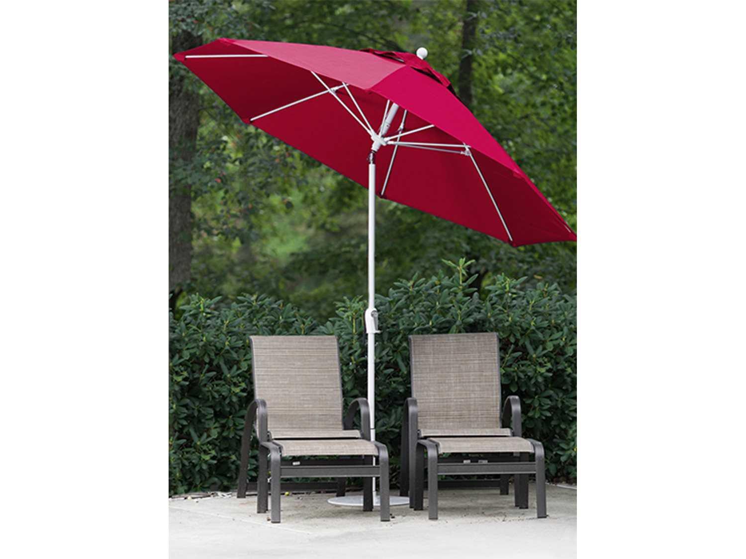Frankford Monterey Custom Market Fiberglass 7.5 Foot Octagon Crank Auto Tilt Patio Umbrella