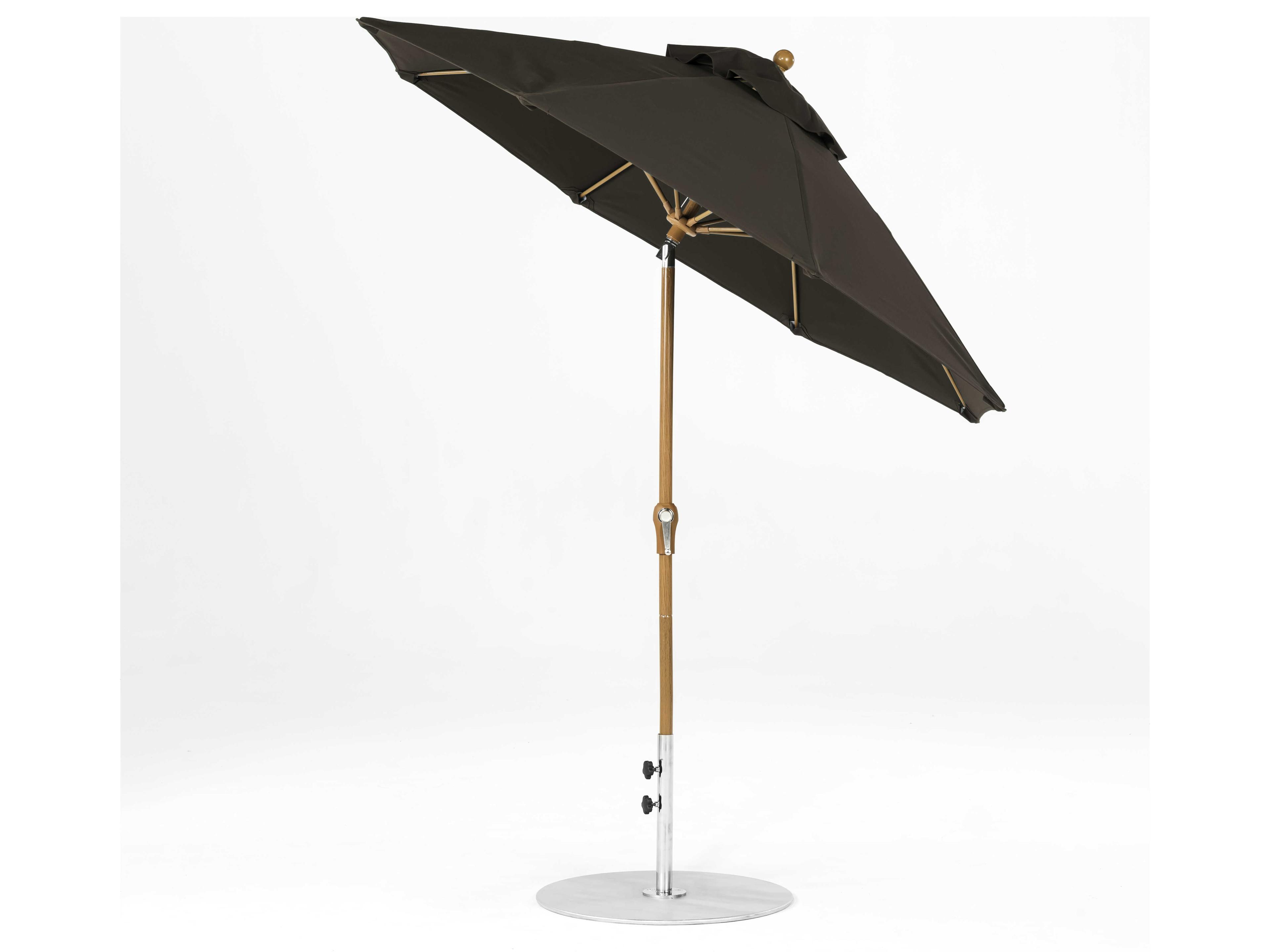 Frankford Monterey Custom Market Fiberglass 7.5 Foot Octagon Crank Auto Tilt Patio Umbrella