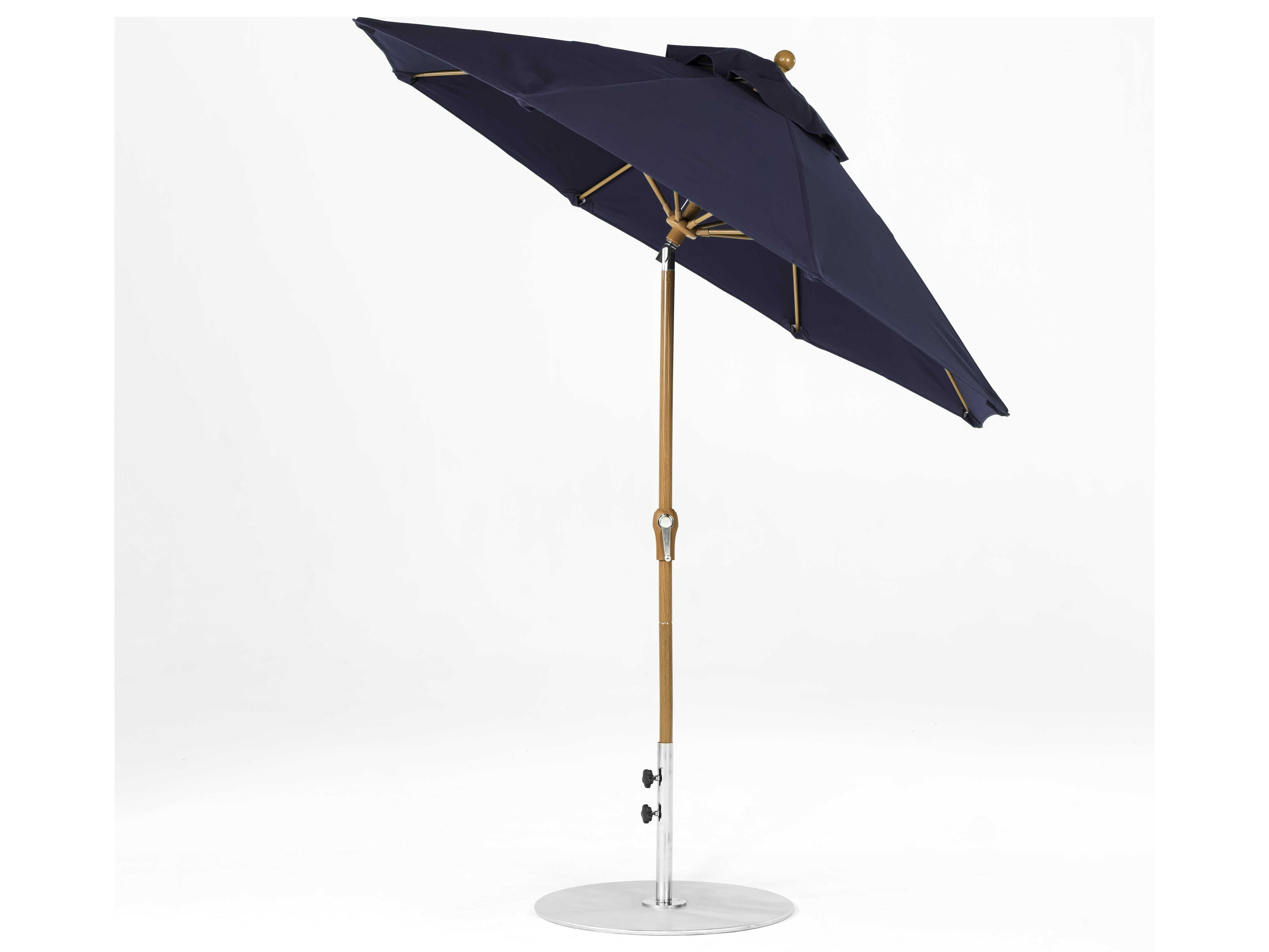 Frankford Monterey Custom Market Fiberglass 7.5 Foot Octagon Crank Auto Tilt Patio Umbrella