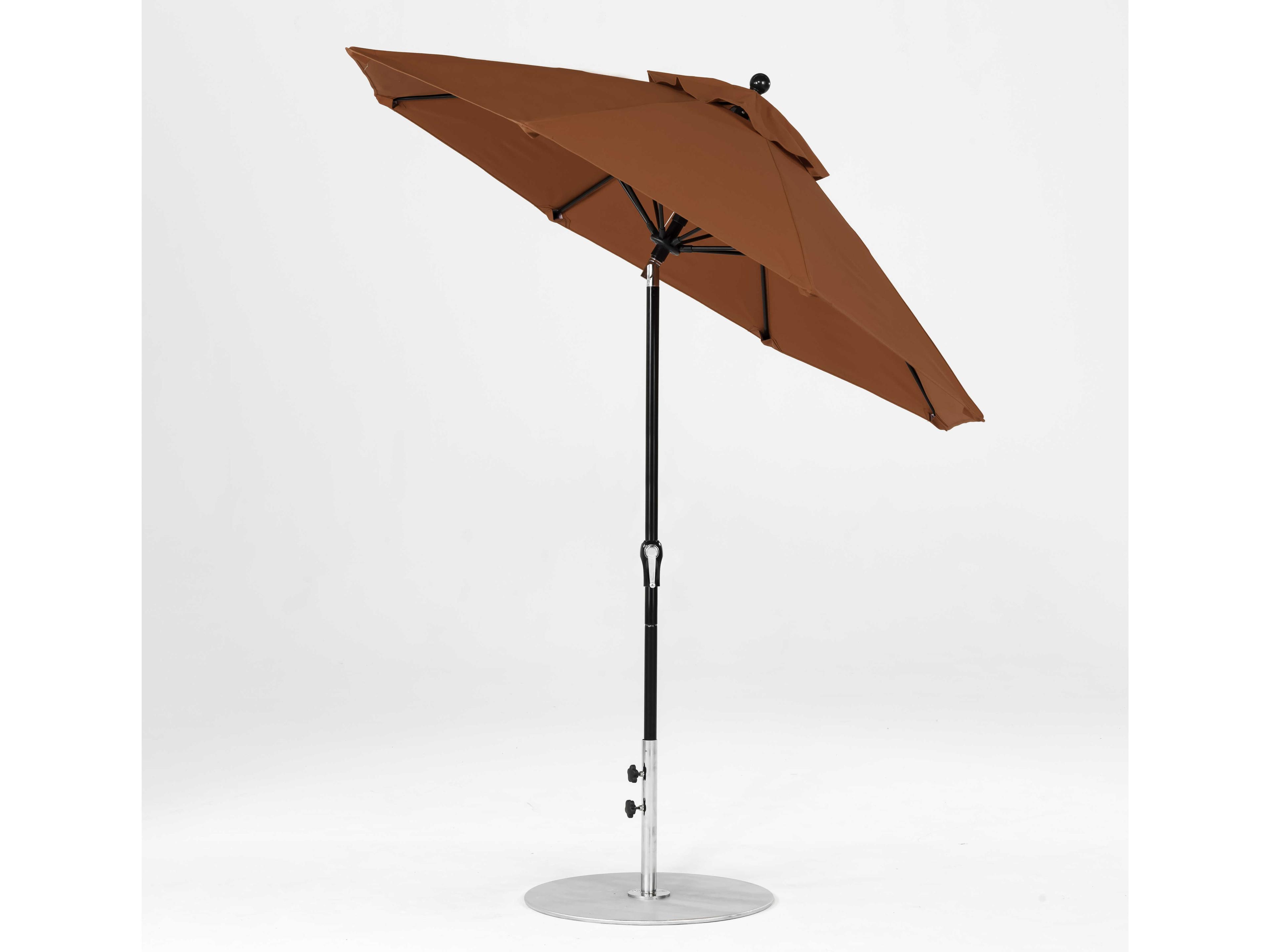 Frankford Monterey Custom Market Fiberglass 7.5 Foot Octagon Crank Auto Tilt Patio Umbrella