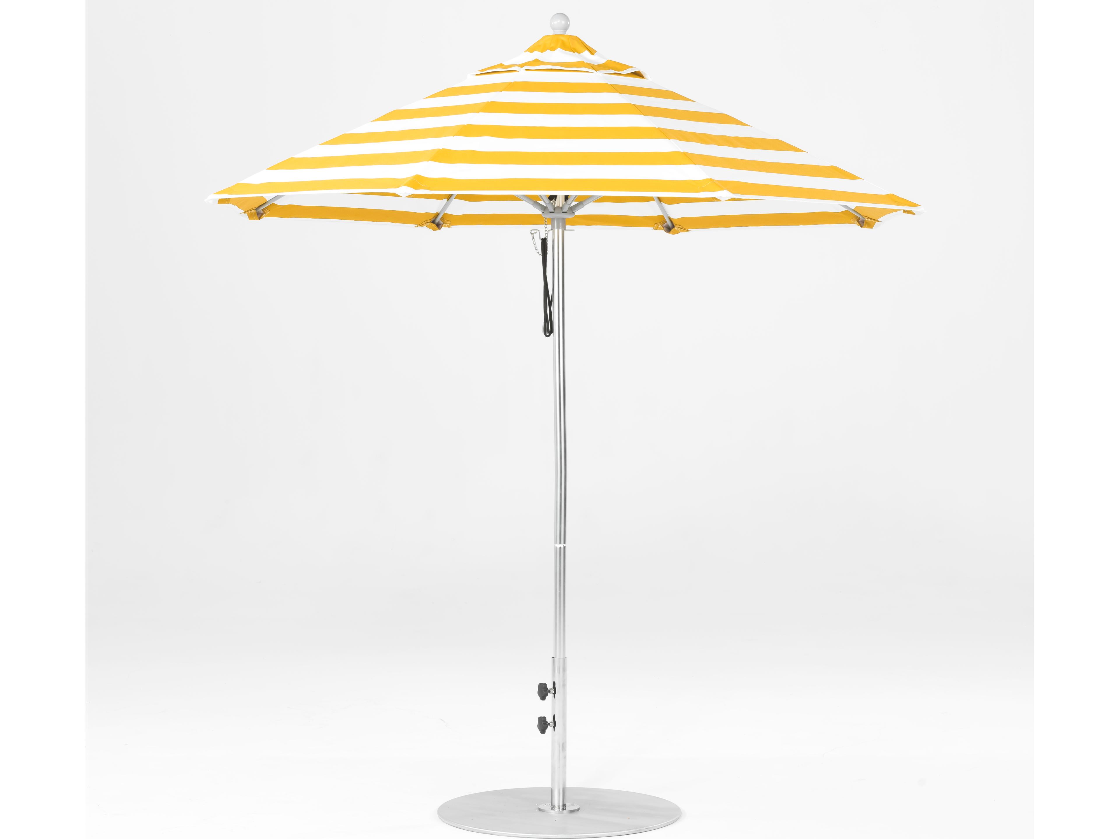 Frankford Patio Umbrellas Monterey 7.5 Octagon Pulley Lift Patio Umbrella - Nonstocked Stripe