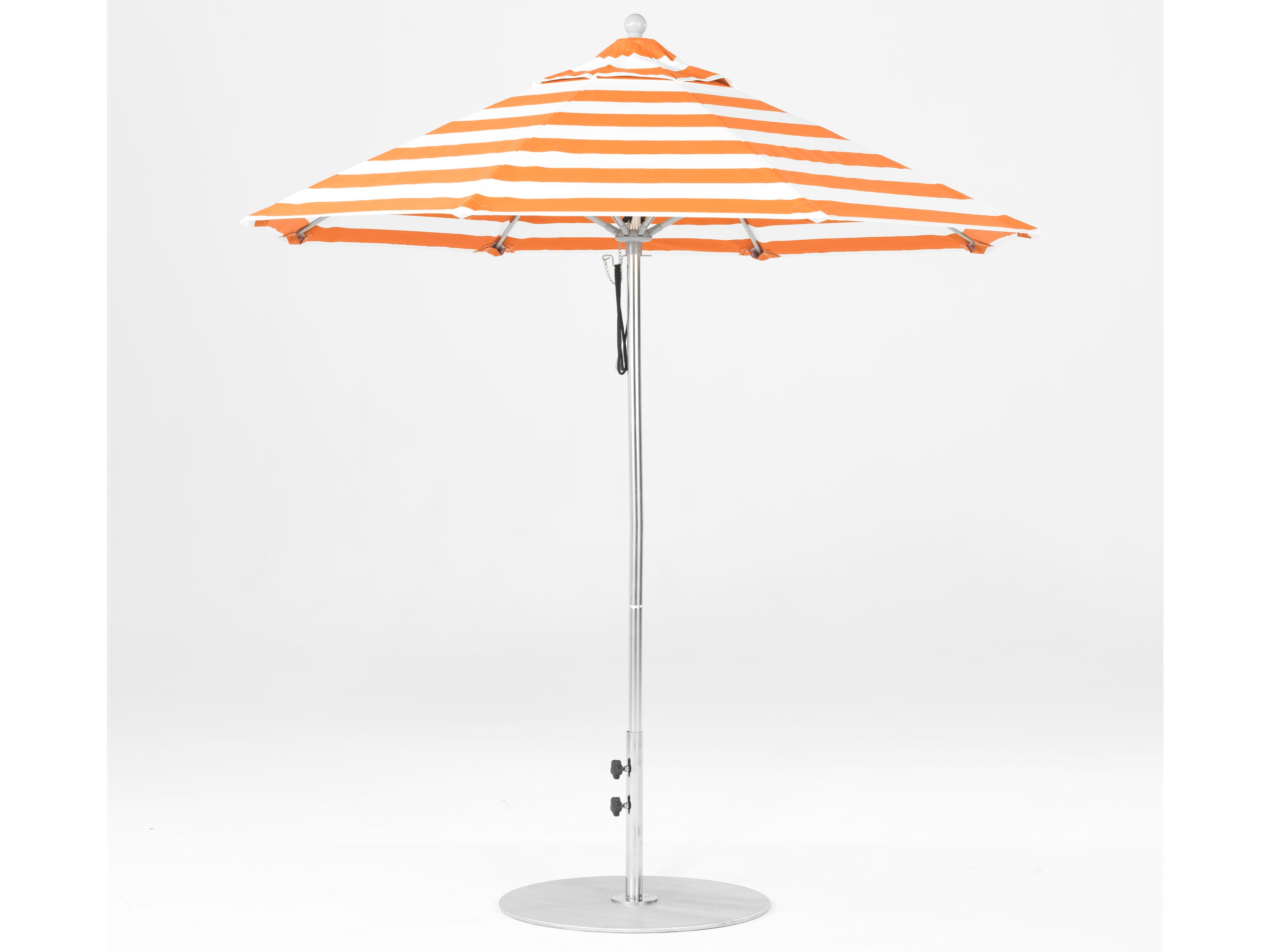 Frankford Patio Umbrellas Monterey 7.5 Octagon Pulley Lift Patio Umbrella - Nonstocked Stripe