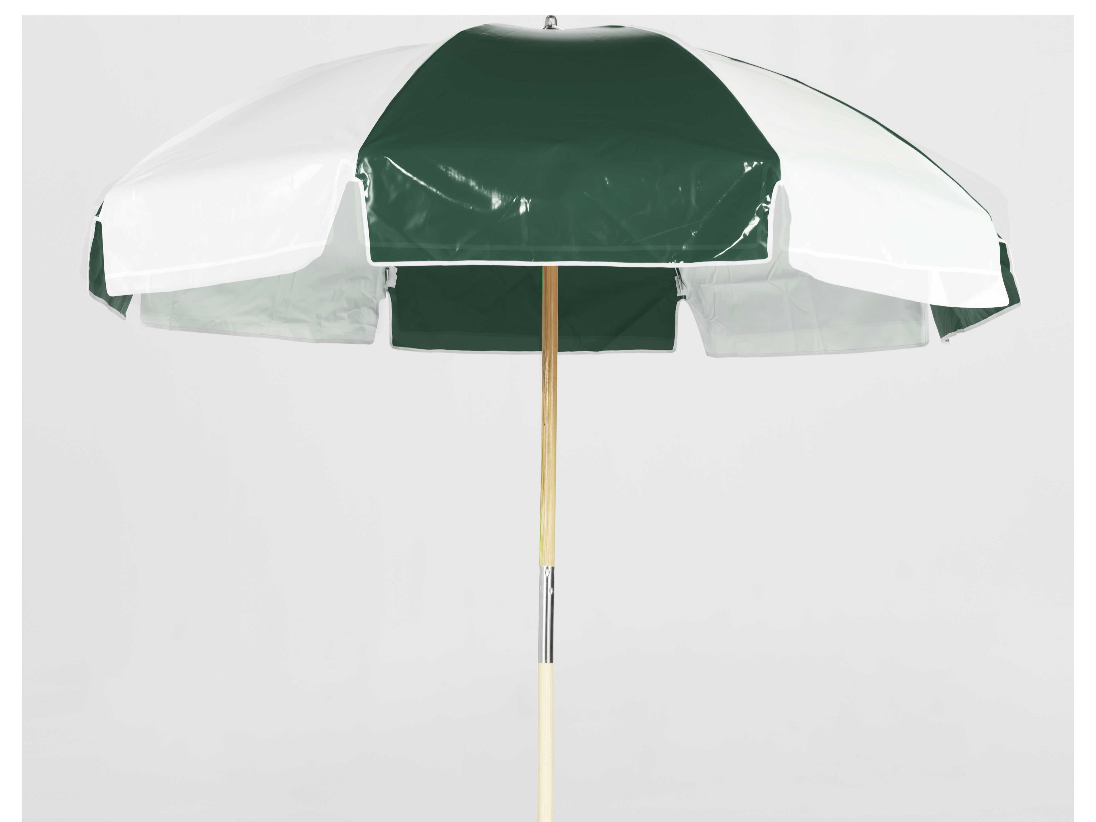 Frankford Quick Ship Emerald Beach Ash Wood 7.5 Foot Octagon Manual Lift Outdoor Umbrella