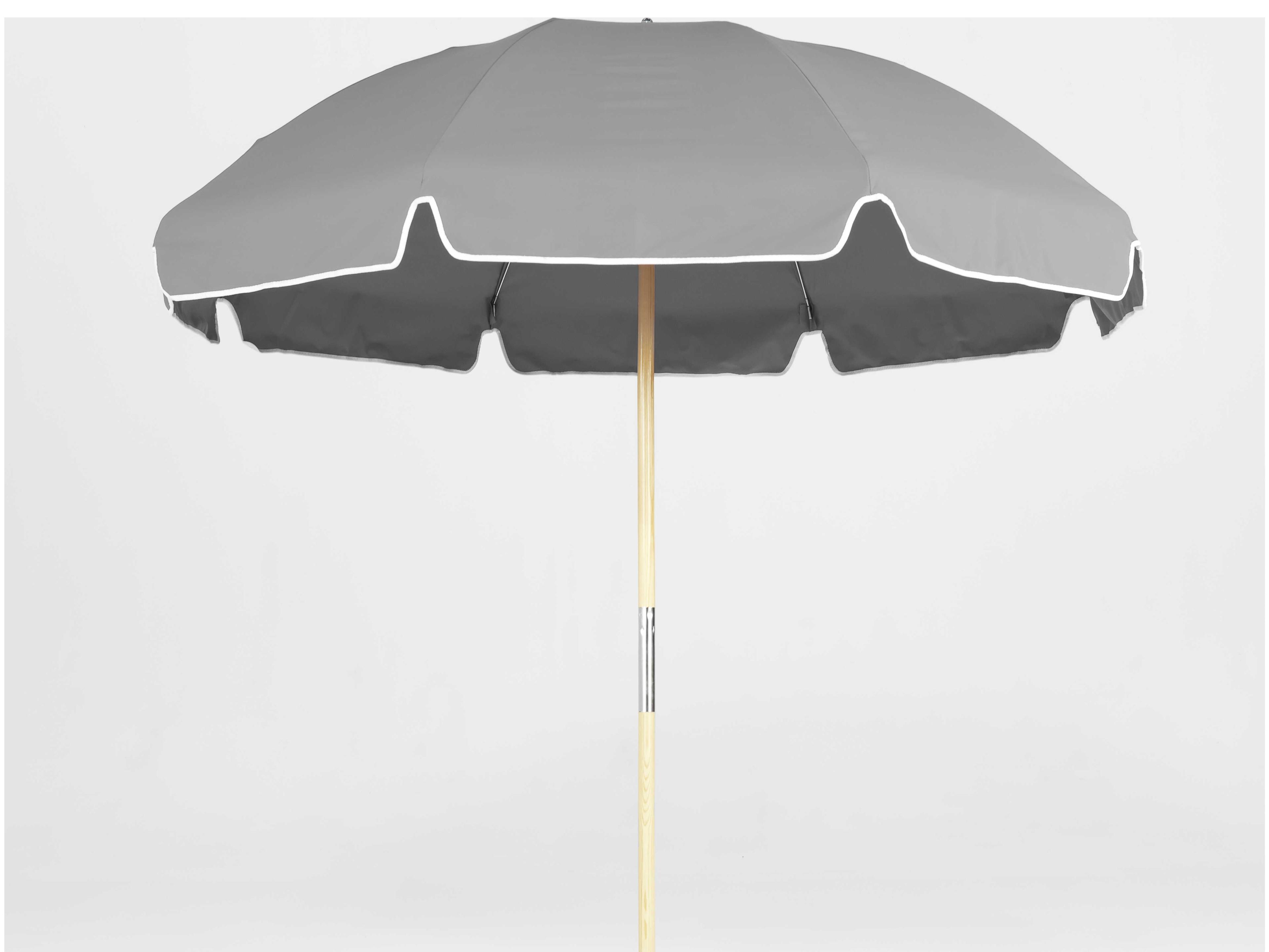 Frankford Emerald Custom Beach Ash Wood 7.5 Foot Octagon Manual Lift Outdoor Patio Umbrella