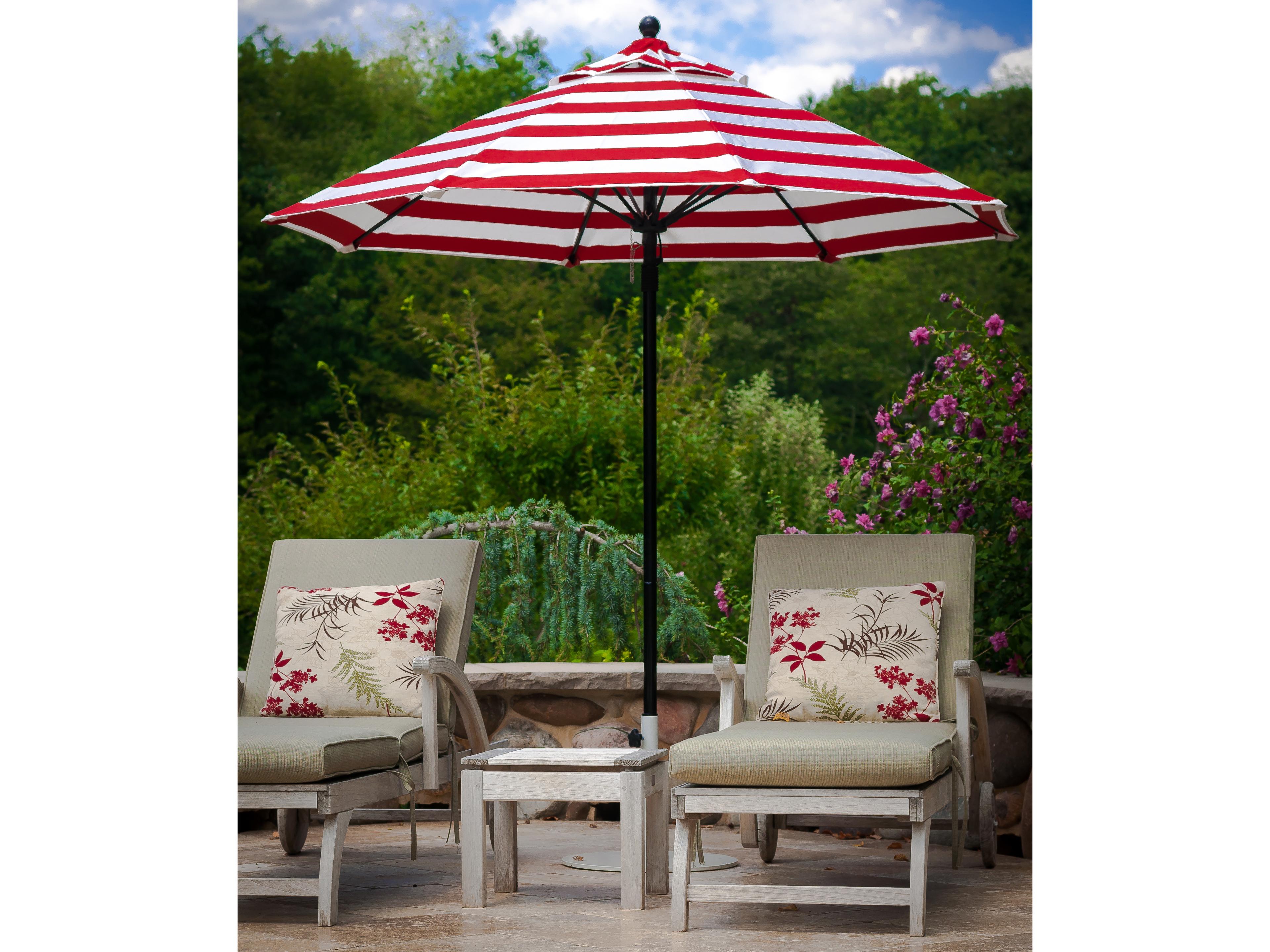 Frankford Quick Ship Monterey Market Fiberglass 9 Foot Octagon Pulley Lift Patio Umbrella