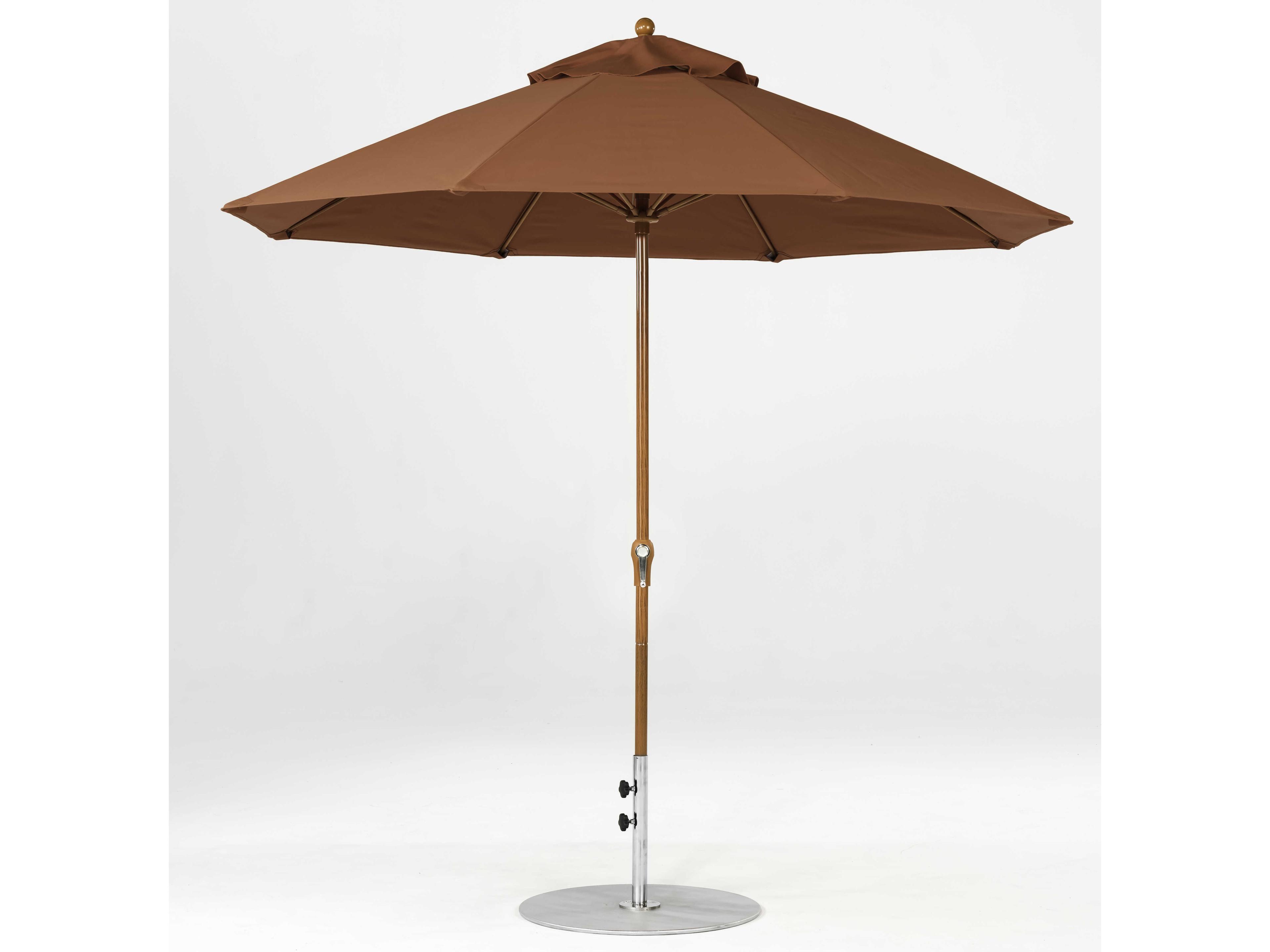 Frankford Monterey Custom Market Fiberglass 9 Foot Octagon Crank Non Tilt Outdoor Patio Umbrella