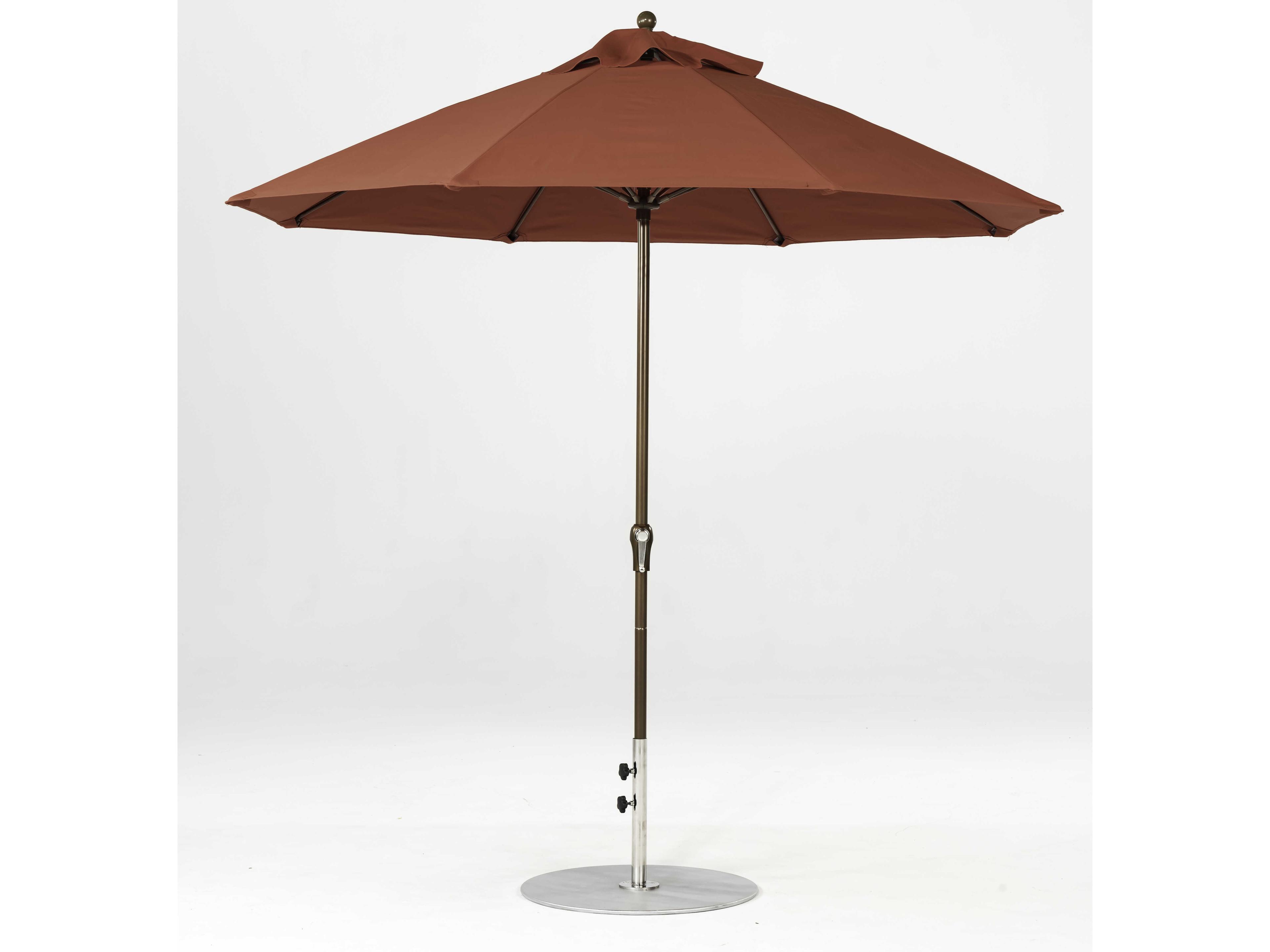 Frankford Monterey Custom Market Fiberglass 9 Foot Octagon Crank Non Tilt Outdoor Patio Umbrella