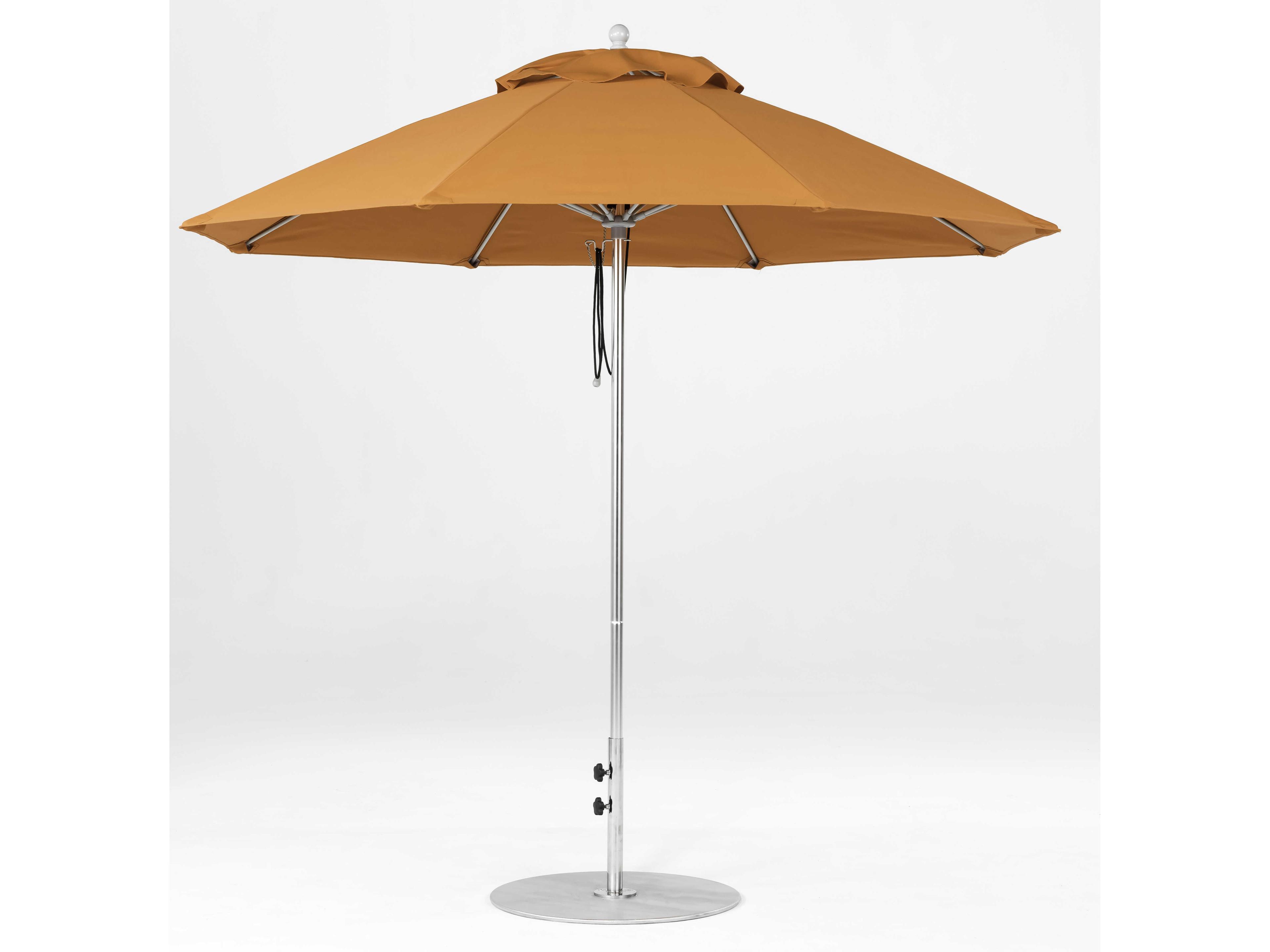 Frankford Monterey Custom Market Fiberglass 9 Foot Octagon Pulley Lift Outdoor Umbrella