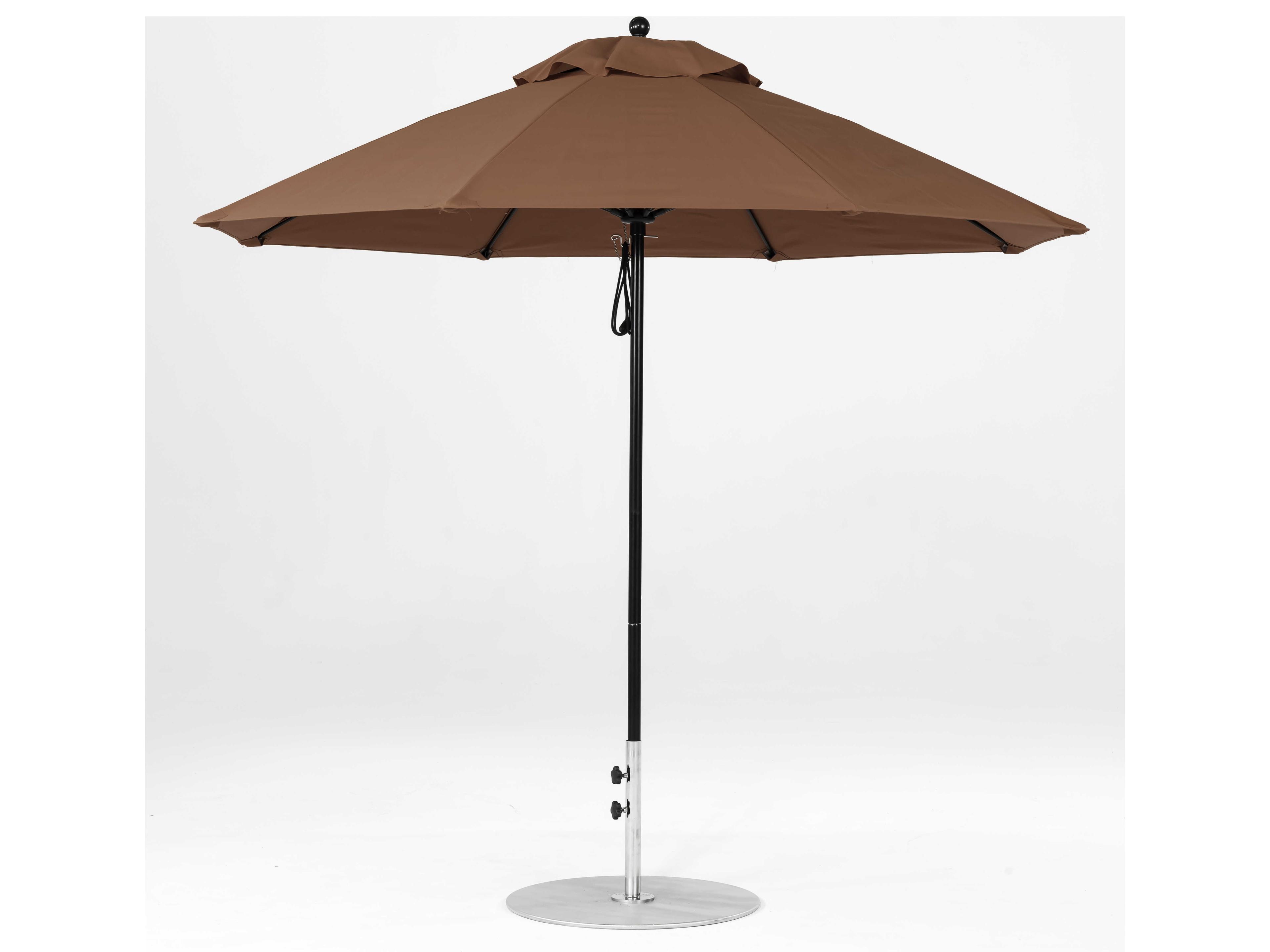 Frankford Monterey Custom Market Fiberglass 9 Foot Octagon Pulley Lift Outdoor Umbrella