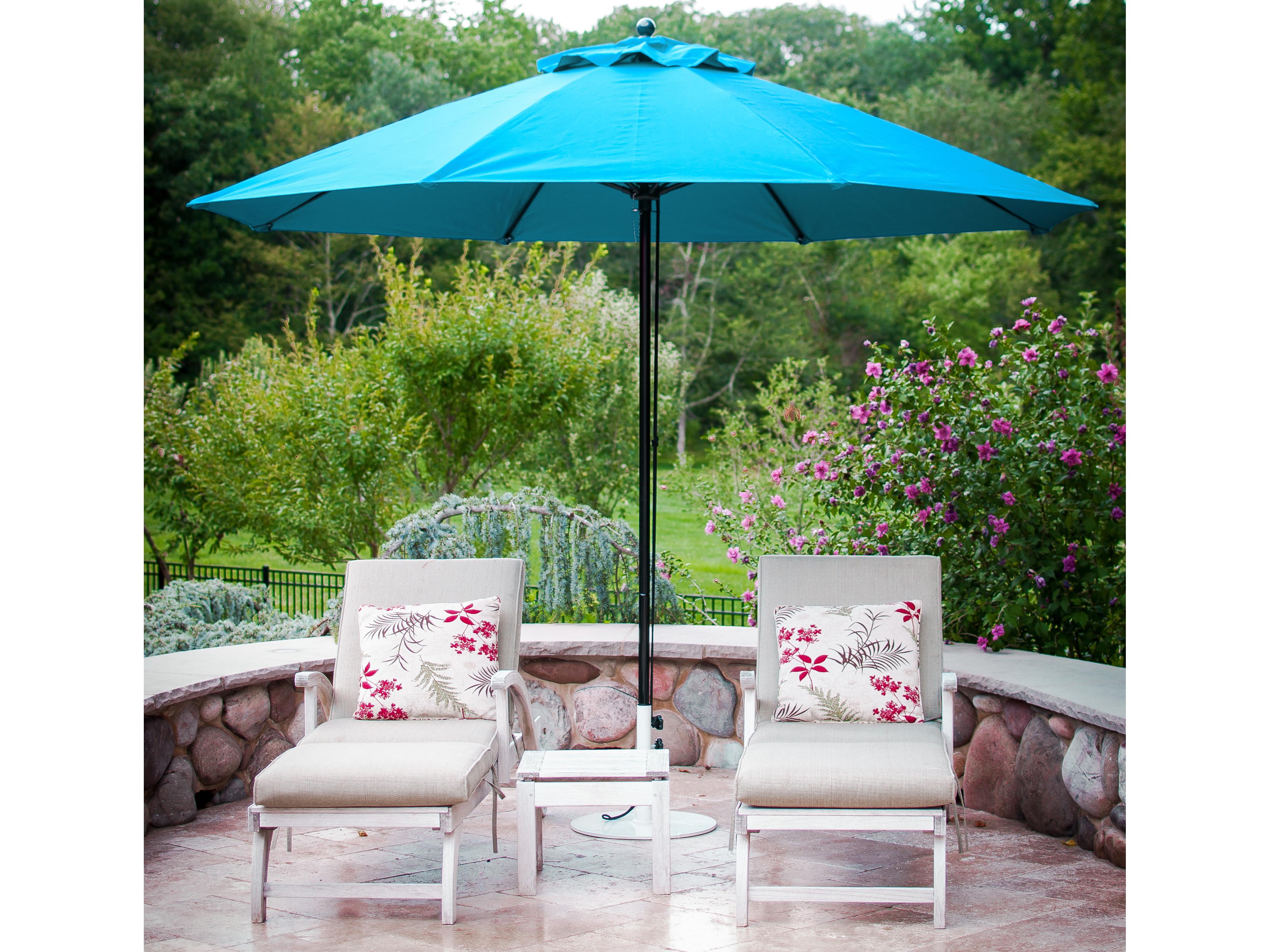 Frankford Quick Ship Monterey Market Fiberglass 11 Foot Octagon Pulley Lift Outdoor Umbrella