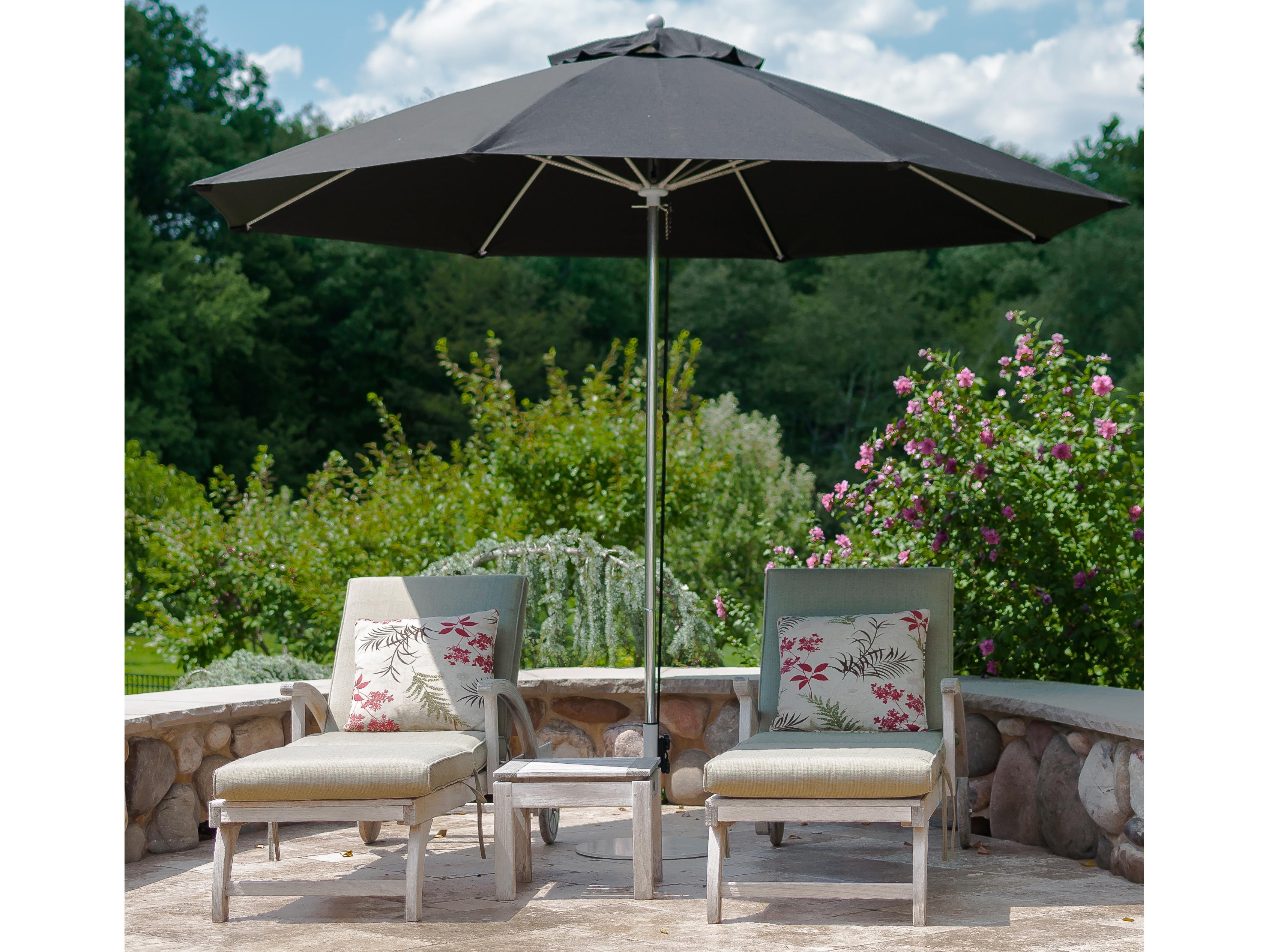 Frankford Quick Ship Monterey Market Fiberglass 11 Foot Octagon Pulley Lift Outdoor Umbrella