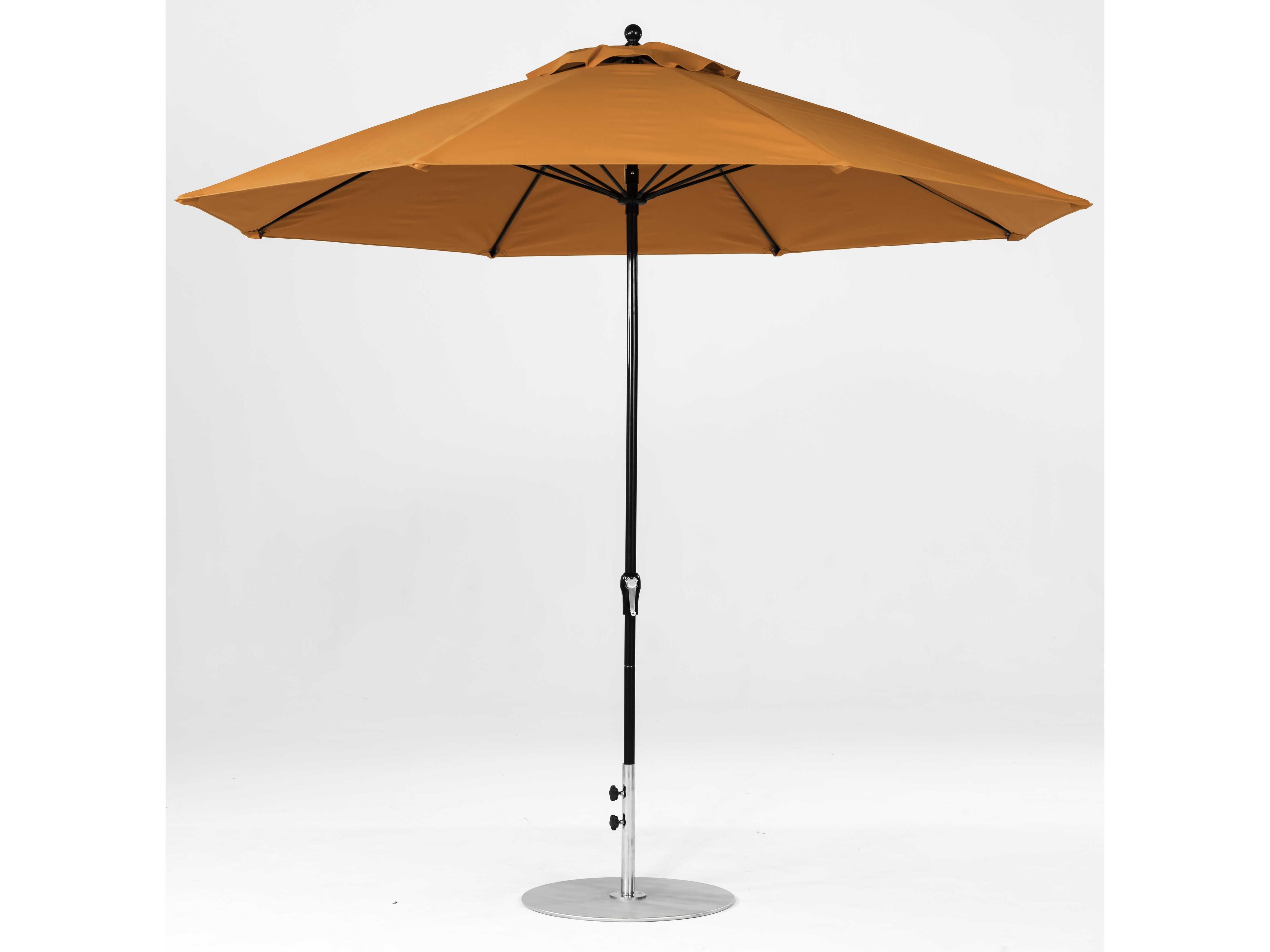 Frankford Quick Ship Monterey Market Fiberglass 11 Foot Octagon Crank Non Tilt Outdoor Patio Umbrella