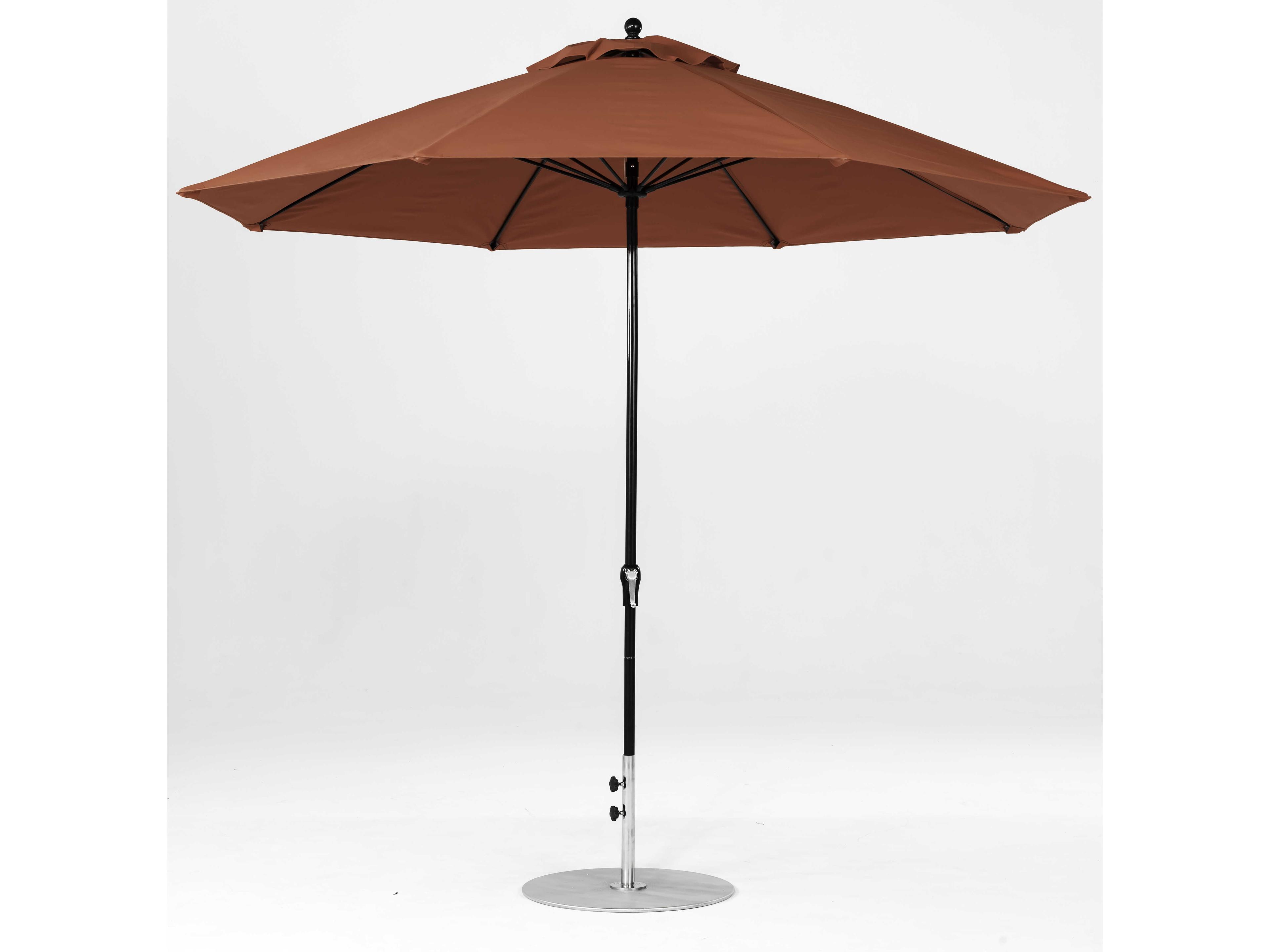 Frankford Monterey Custom Market Fiberglass 11 Foot Octagon Crank Non Tilt Patio Umbrella