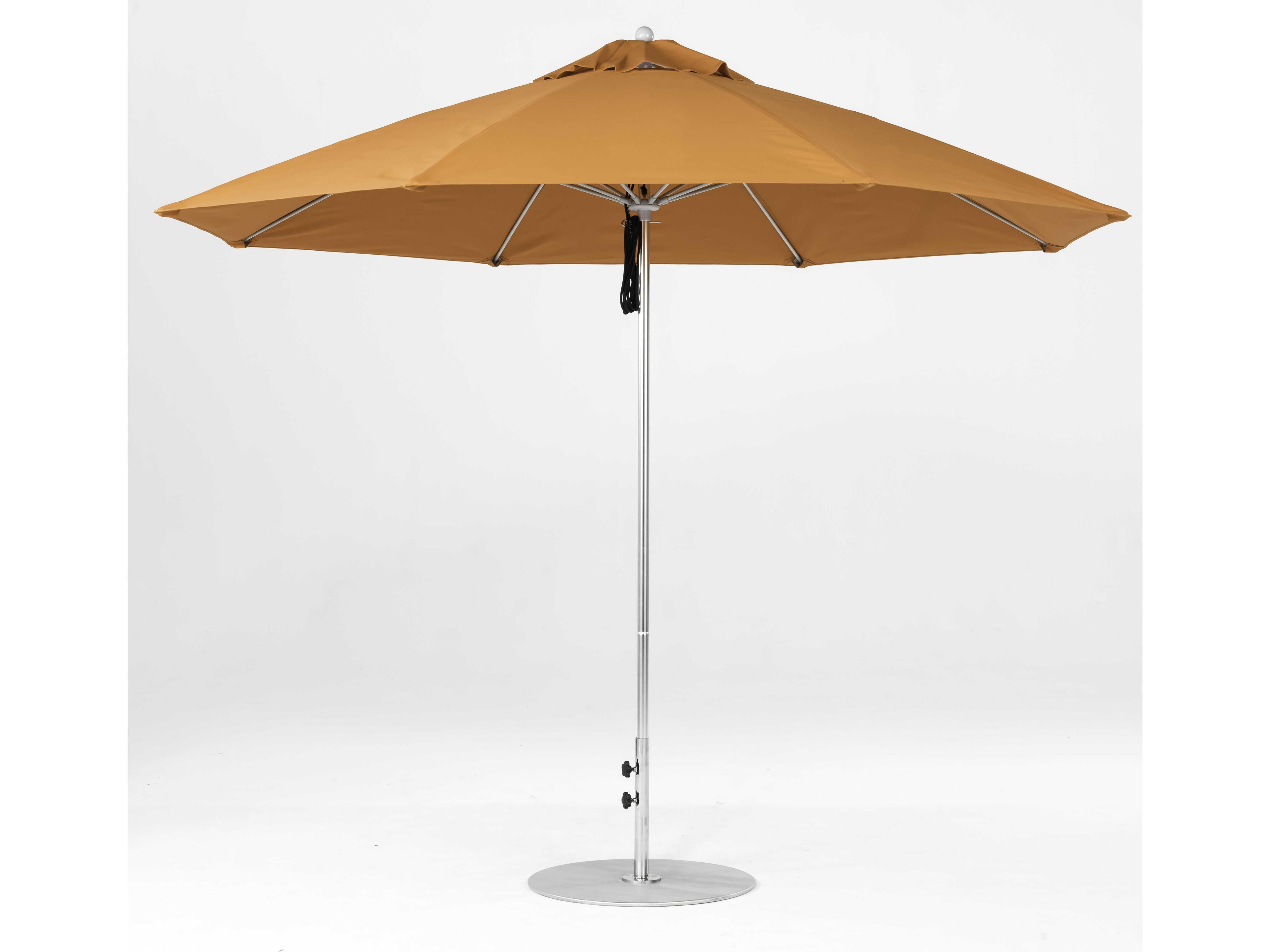 Frankford Monterey Custom Market Fiberglass 11 Foot Octagon Pulley Lift Outdoor Patio Umbrella