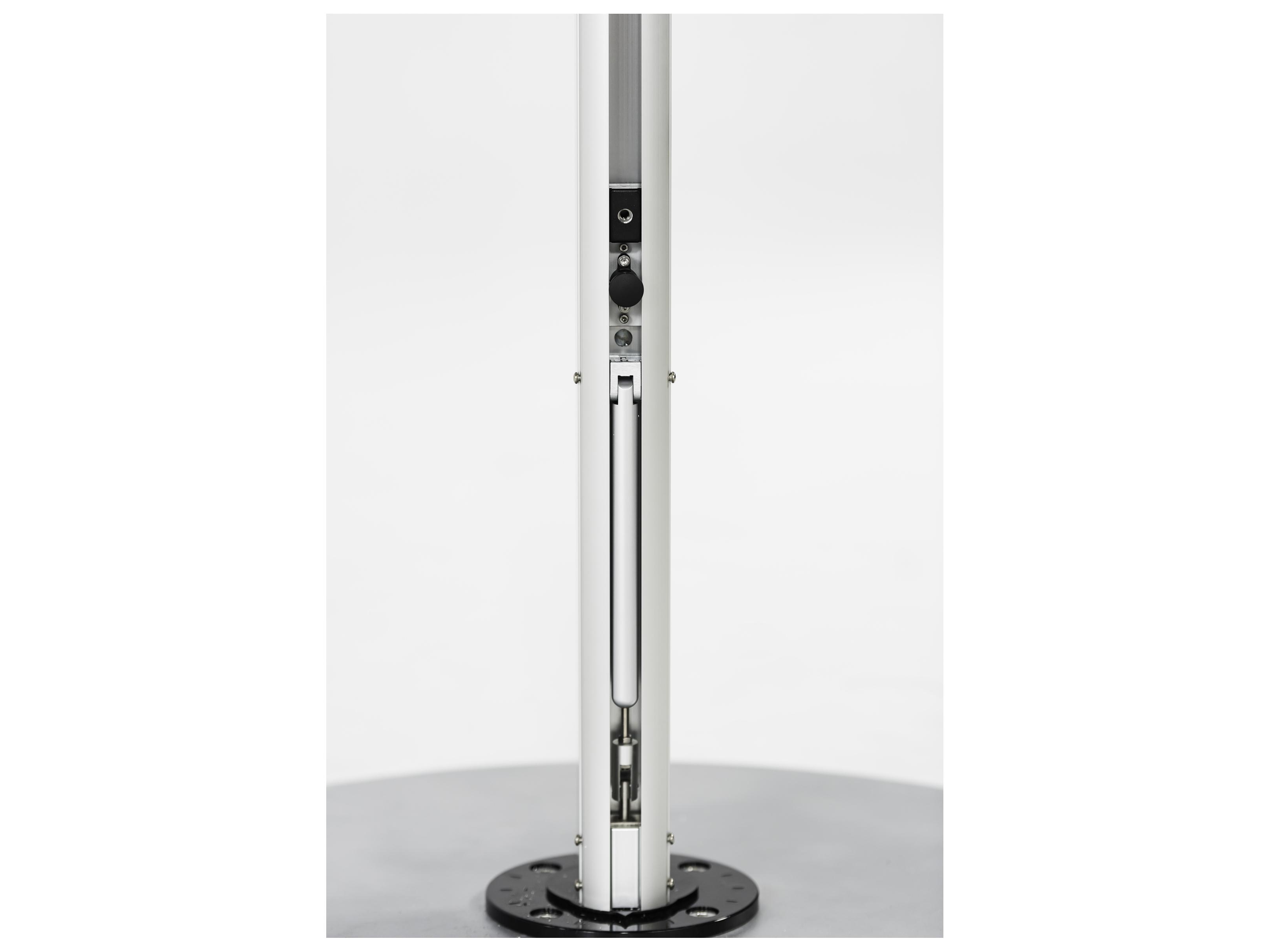 Frankford Aurora Custom Cantilever Fiberglass Brushed Silver 10 Foot Square Crank Lift Infinity Tilt Outdoor Patio Umbrella