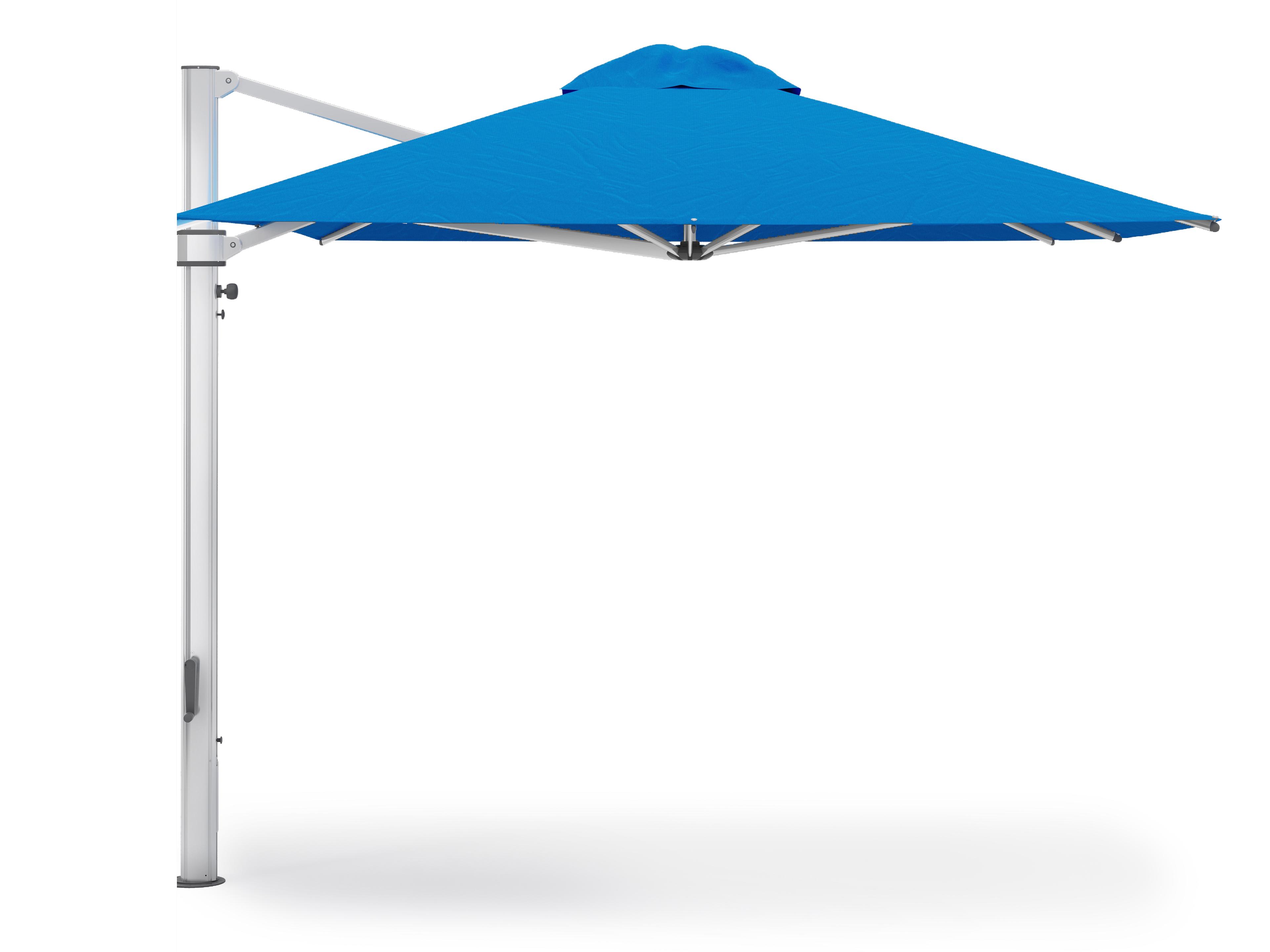 Frankford Patio Umbrellas Eclipse Aluminum Cantilever 10 x 13 Foot Rectangular Crank Lift Patio Umbrella