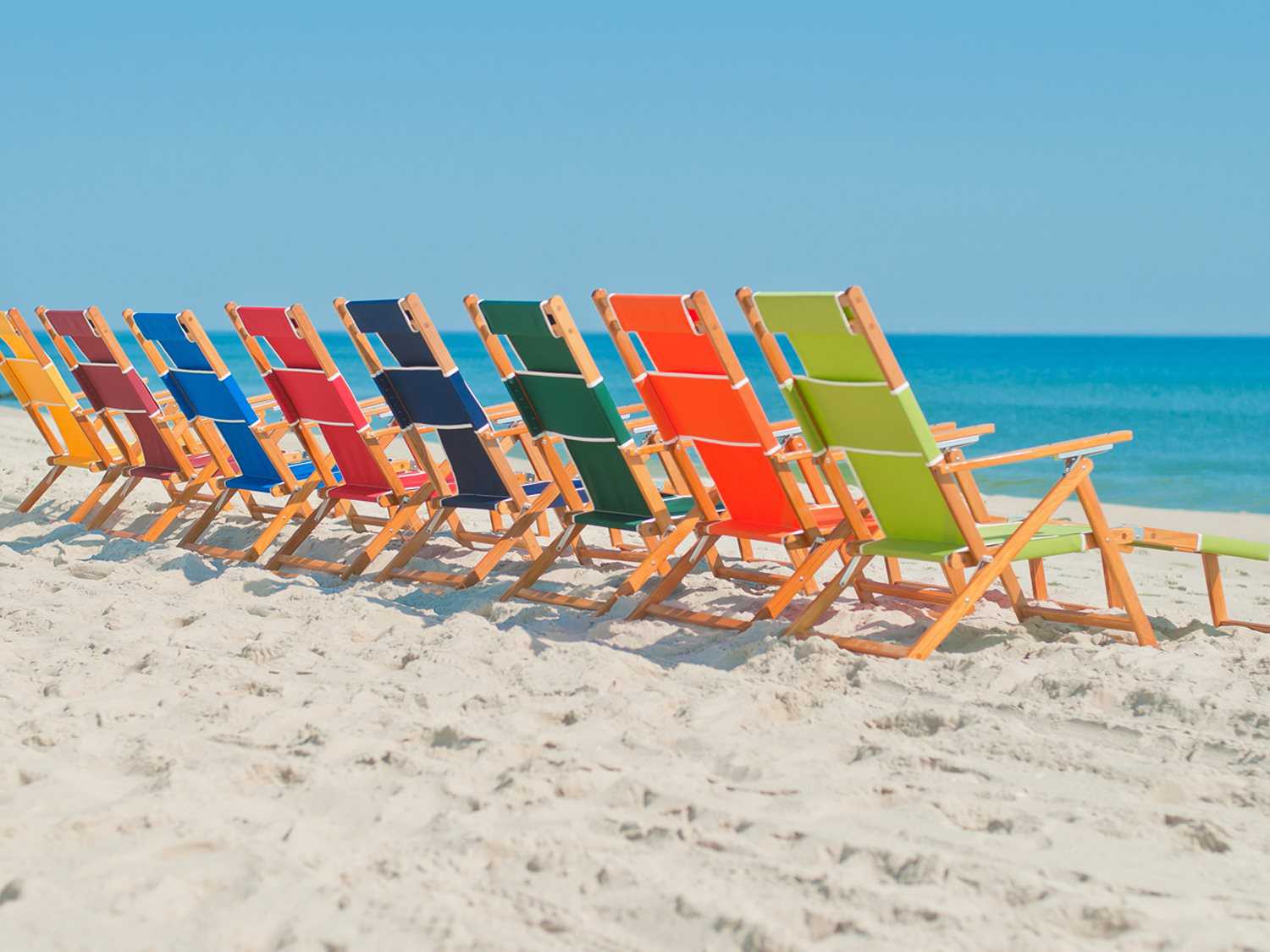 Frankford Umbrellas Oak Wood Beach Chairs Sling Patio Lounge Set