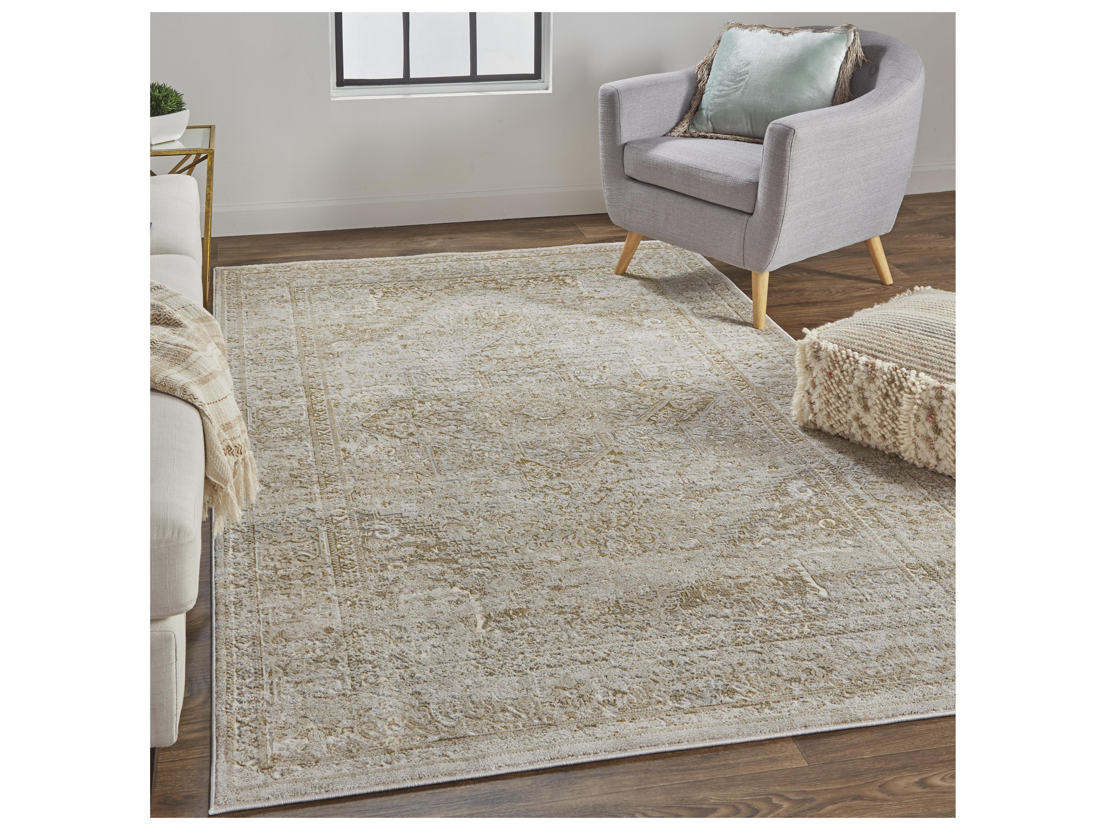 Feizy Rugs Aura Bordered Runner Area Rug