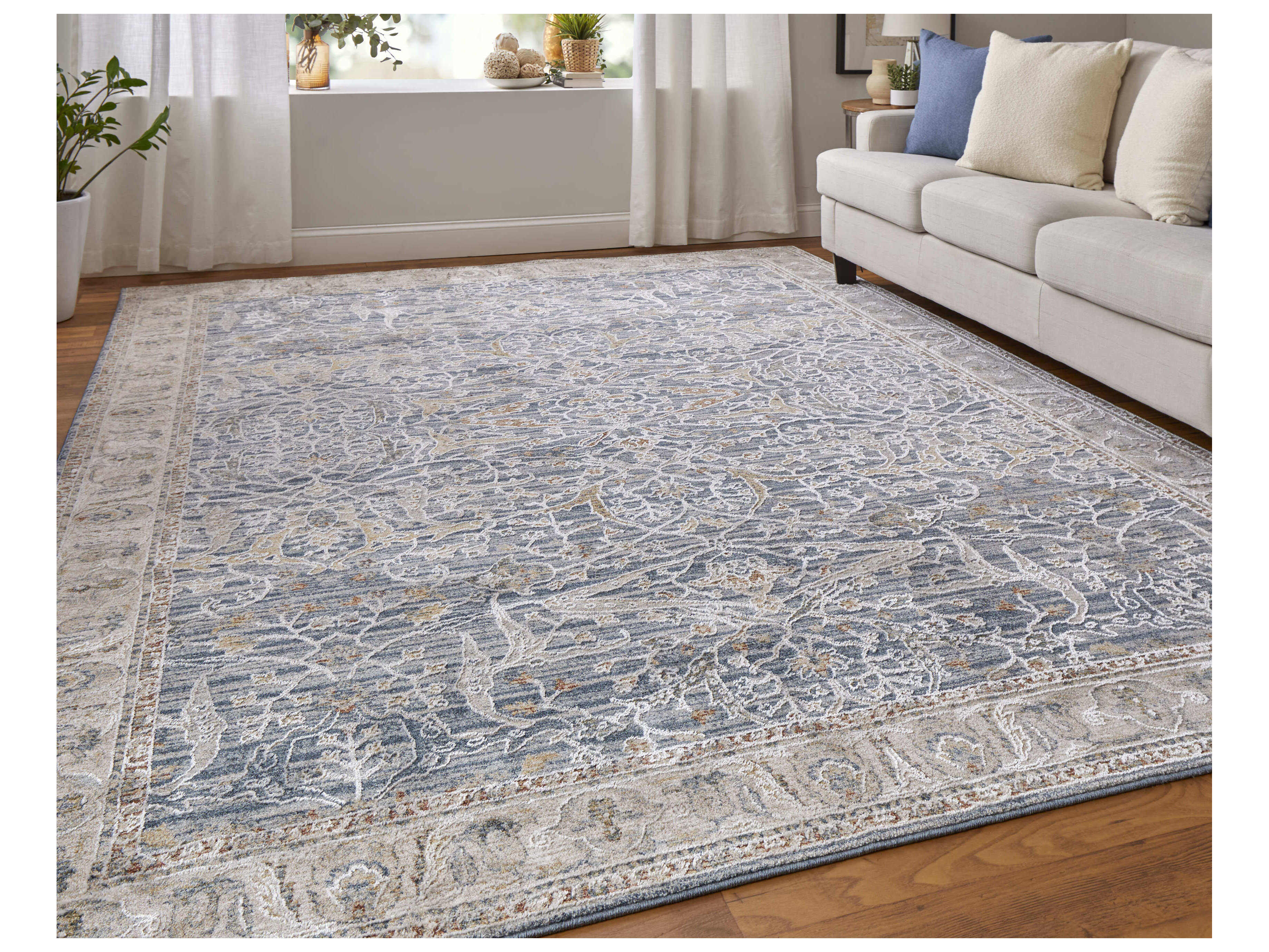 Feizy Rugs Pasha Bordered Runner Area Rug