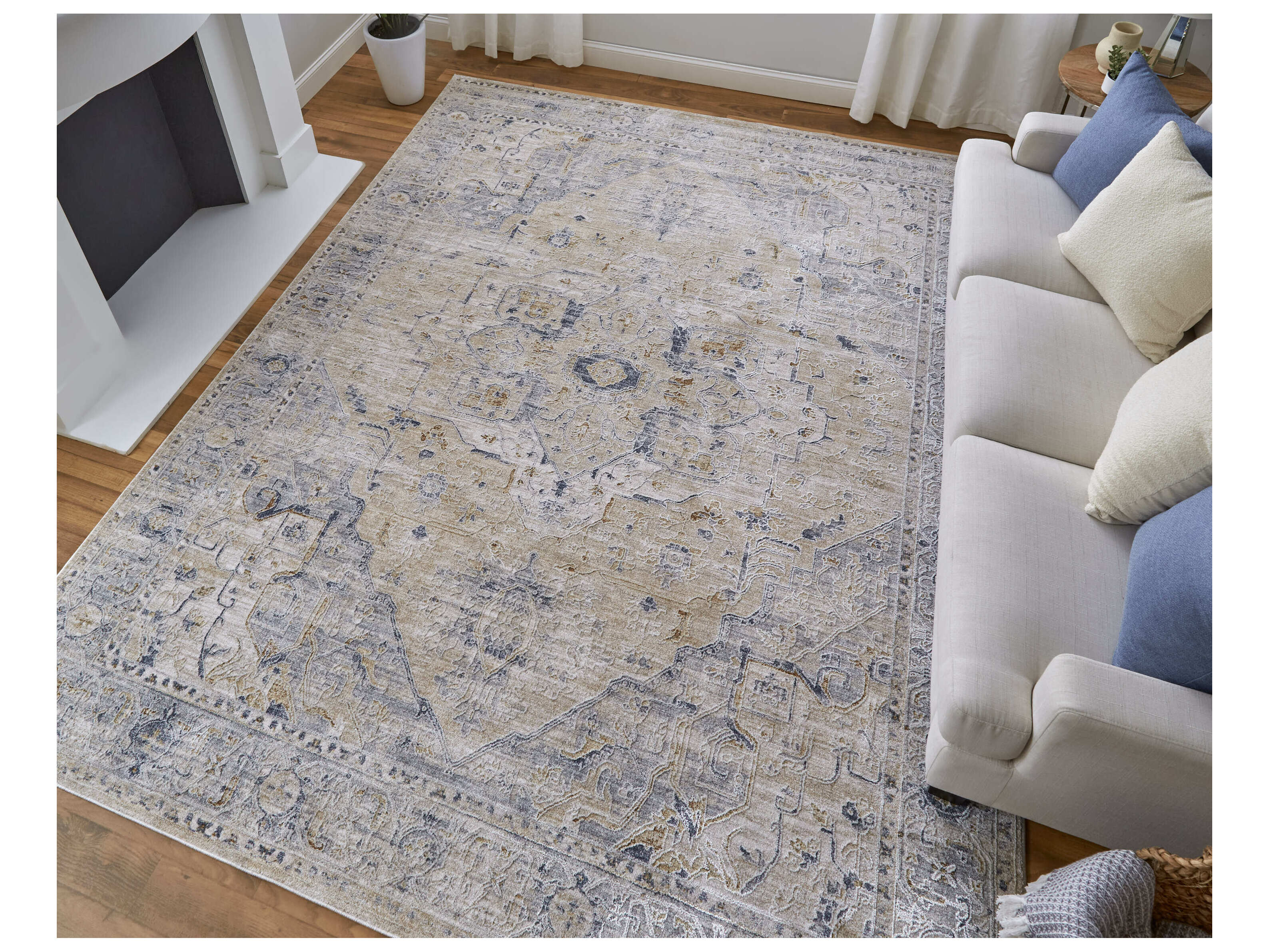 Feizy Rugs Pasha Bordered Runner Area Rug