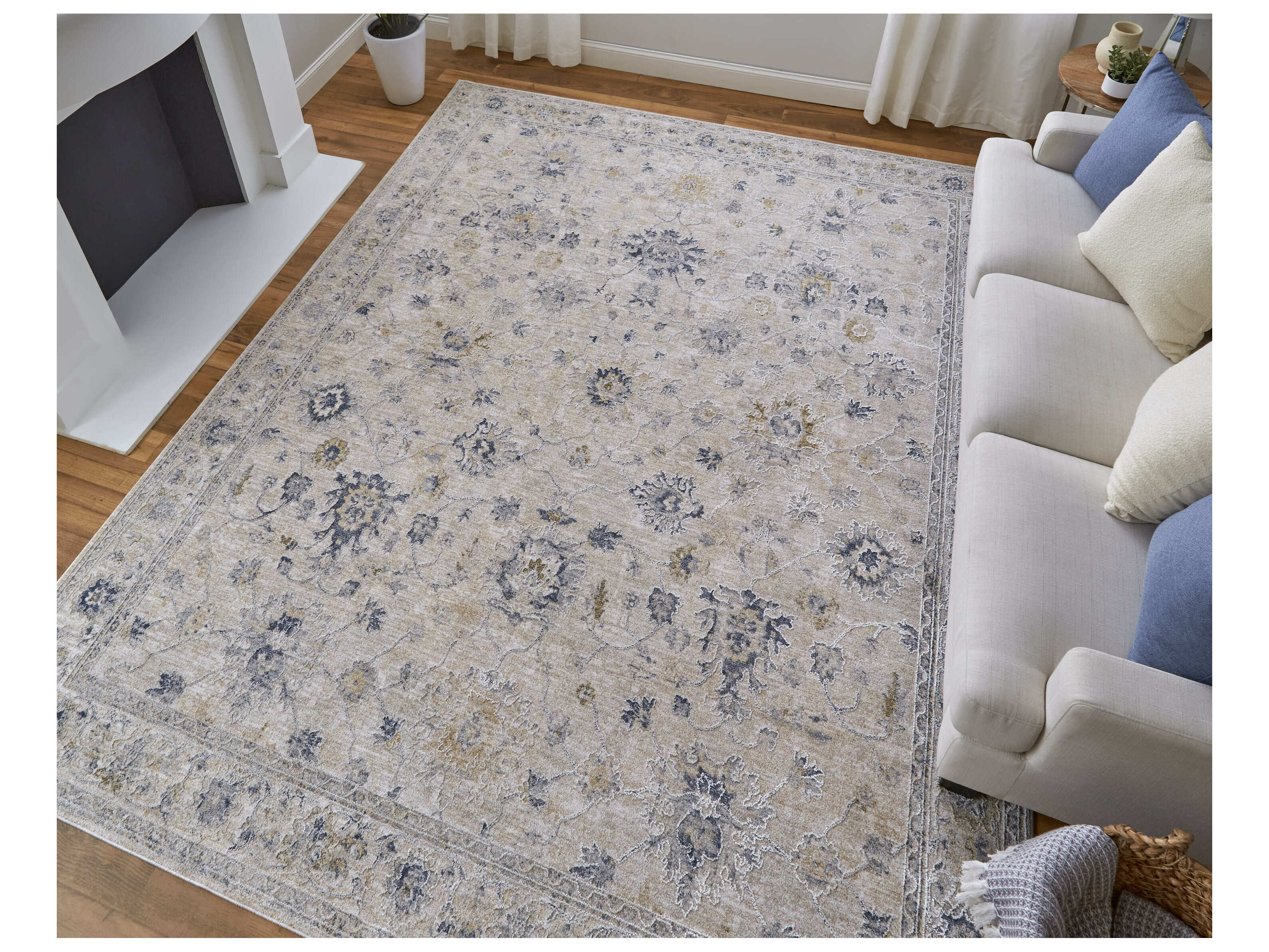 Feizy Rugs Pasha Bordered Runner Area Rug