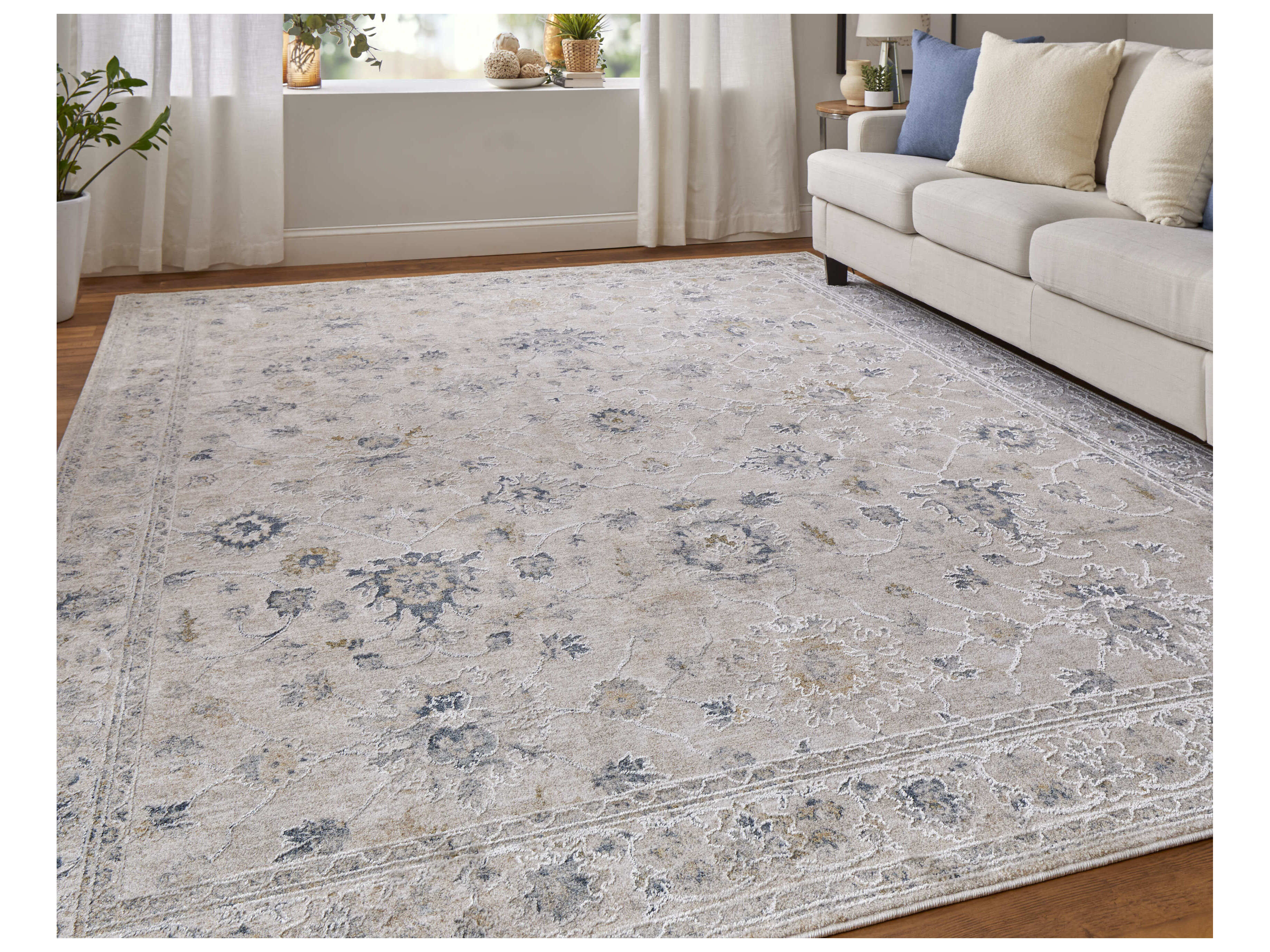 Feizy Rugs Pasha Bordered Runner Area Rug