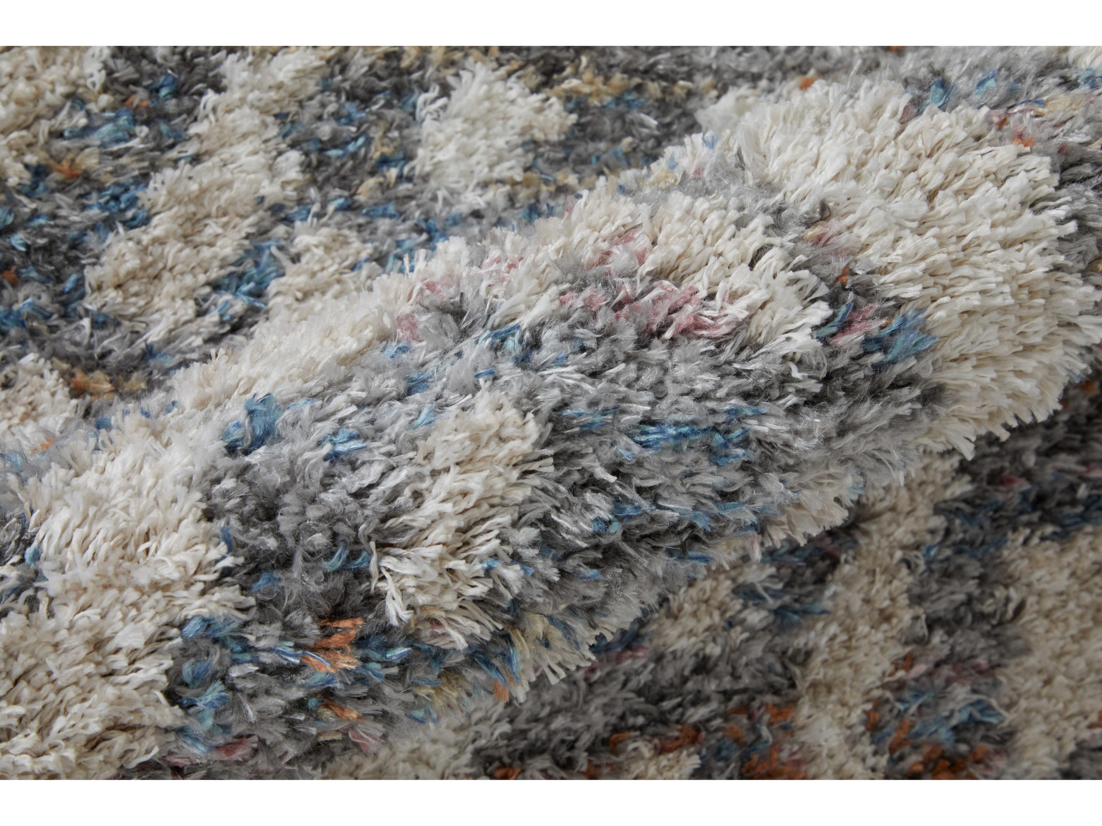 Feizy Rugs Mynka Shag Geometric Runner Area Rug