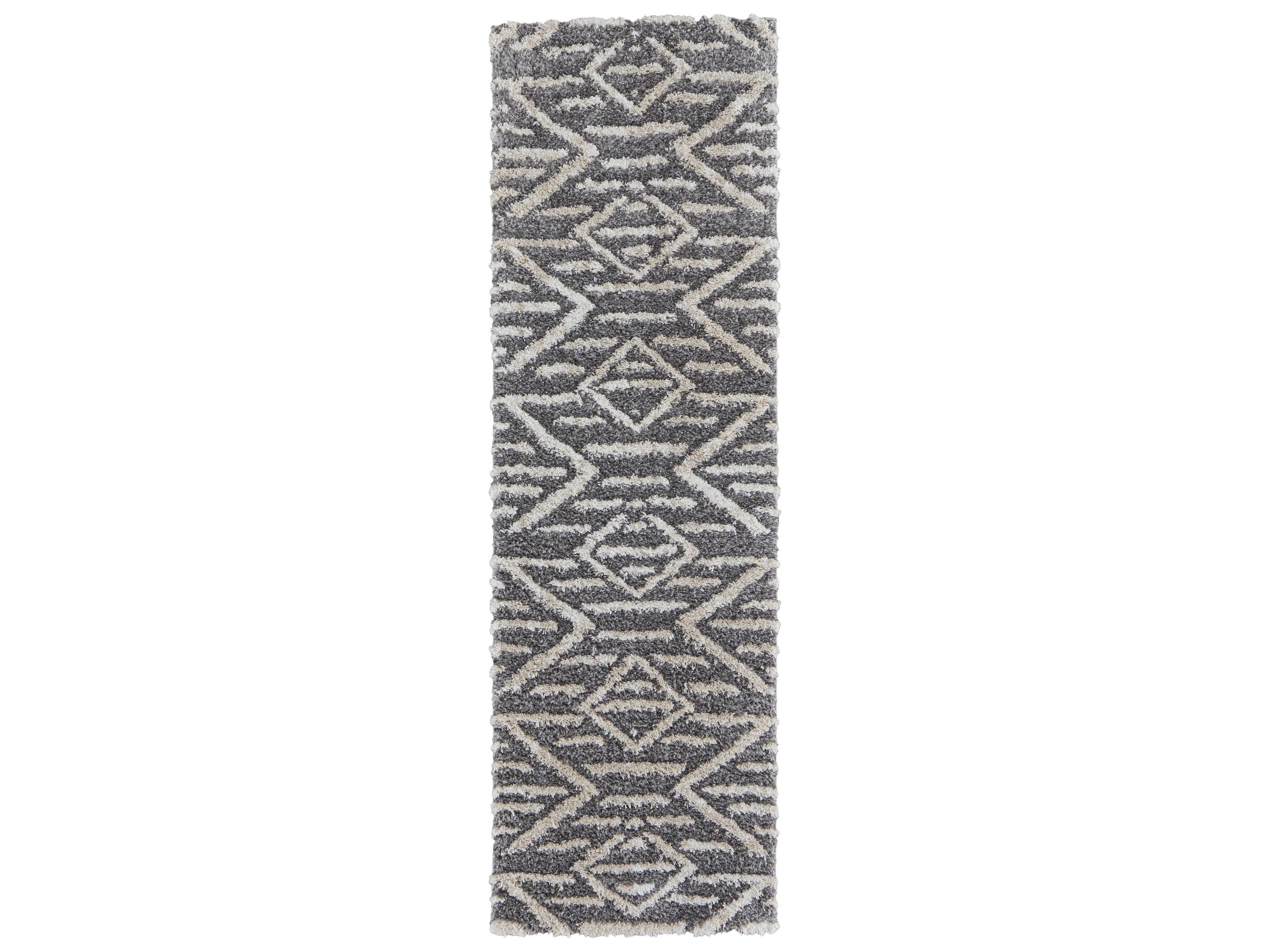 Feizy Rugs Mynka Shag Floral Runner Area Rug