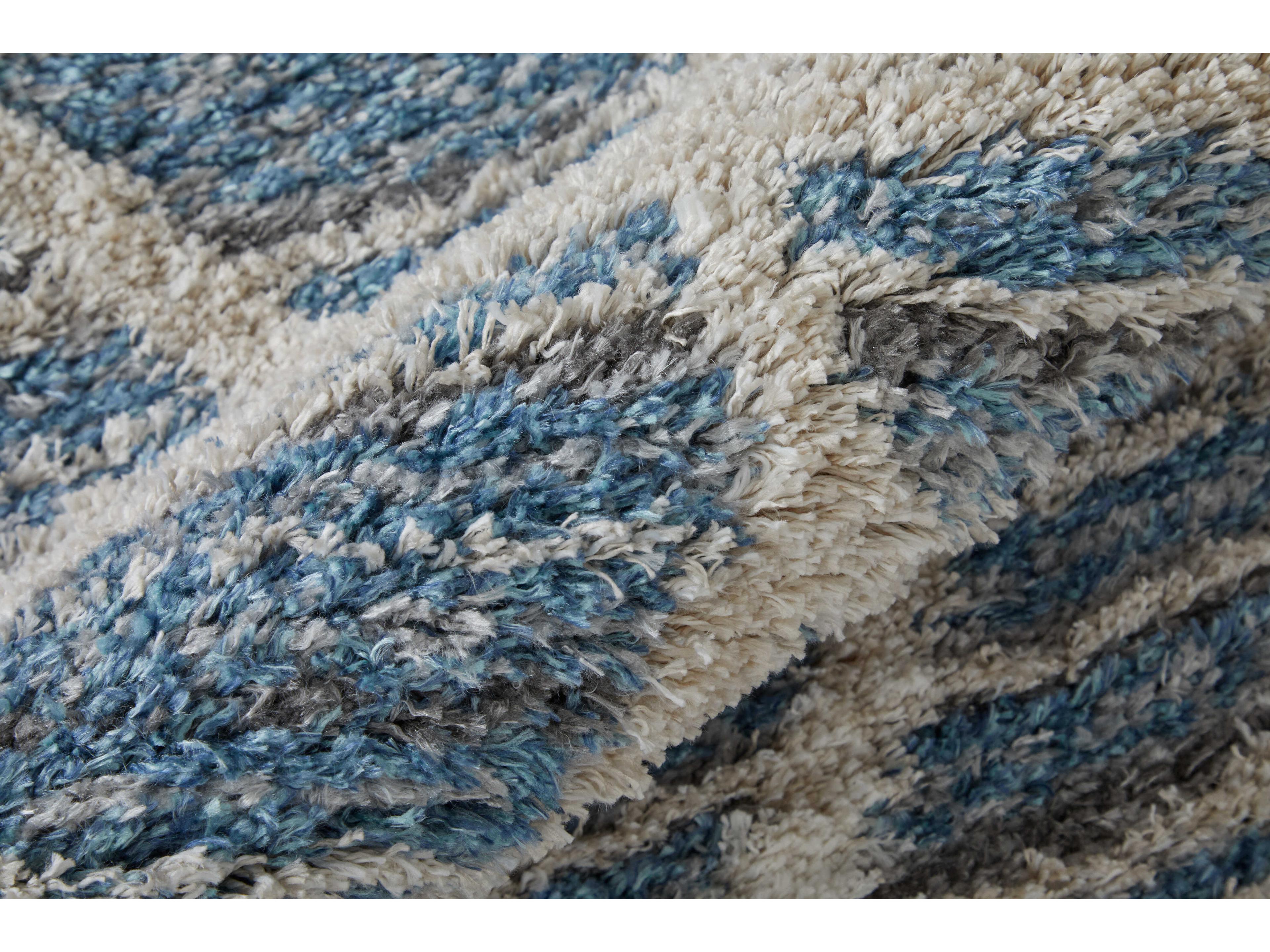 Feizy Rugs Mynka Shag Geometric Runner Area Rug