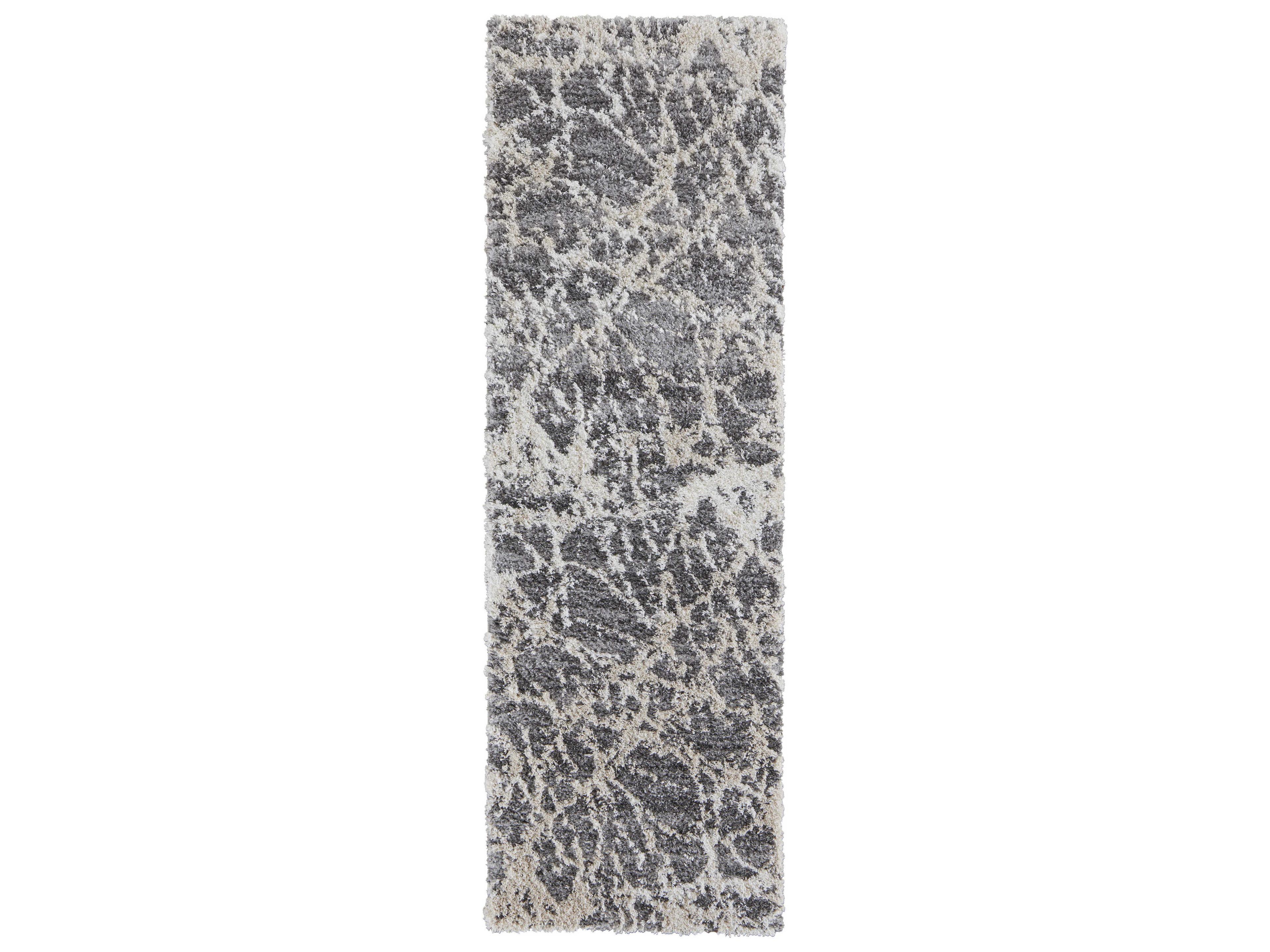Feizy Rugs Mynka Shag Abstract Runner Area Rug
