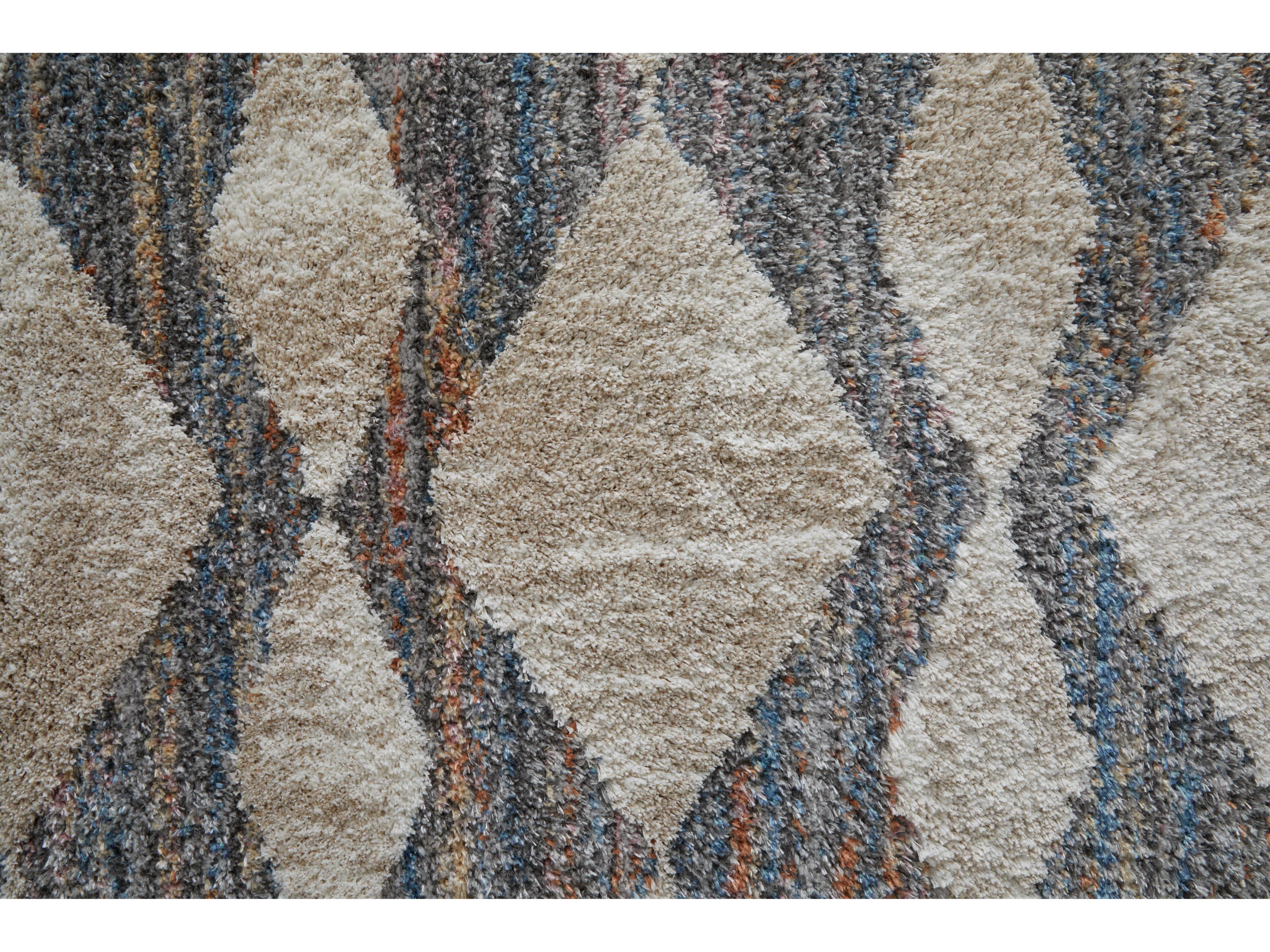 Feizy Rugs Mynka Shag Geometric Runner Area Rug