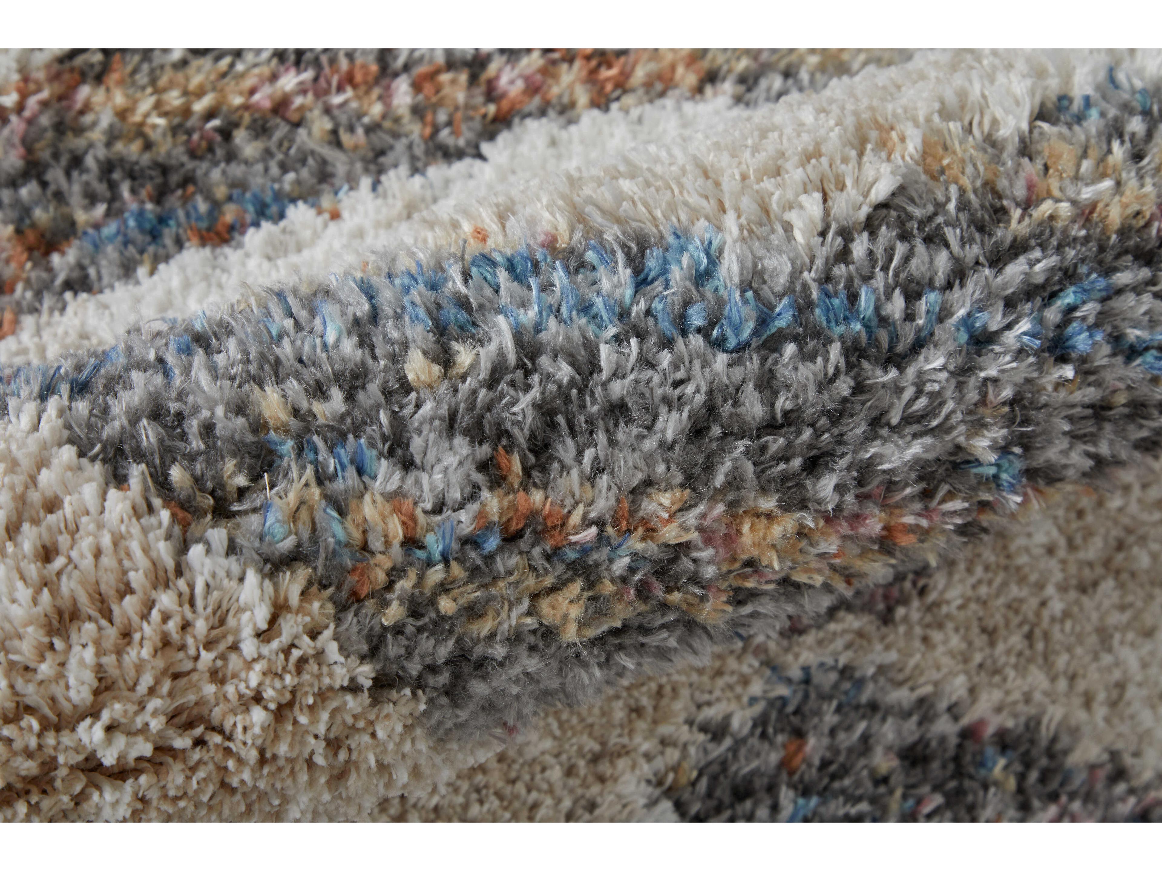 Feizy Rugs Mynka Shag Geometric Runner Area Rug