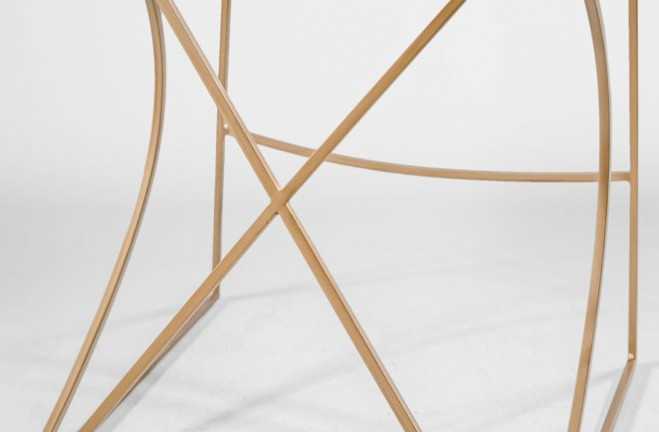 Gabby Johnson Antique Gold & Clear Acrylic Bar Stool