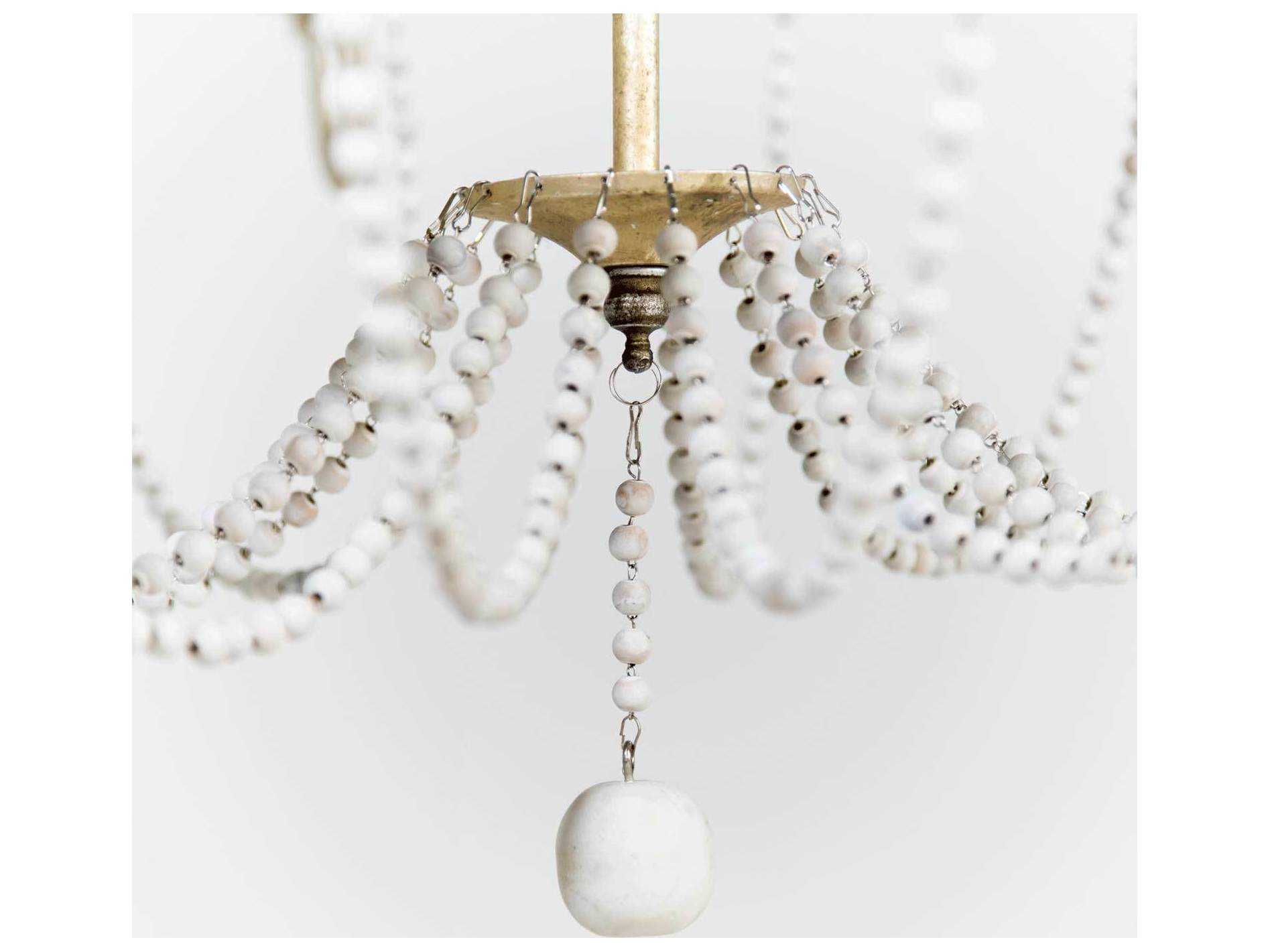 Gabby Corinna 8-Light Champagne Silver With Antique White Candelabra Empire Chandelier