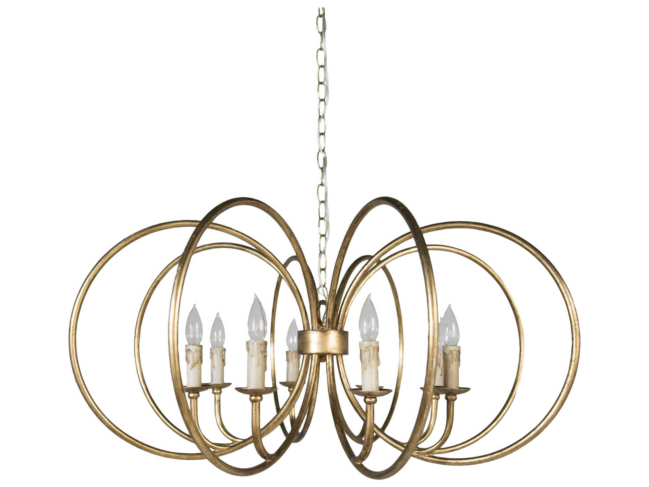 Gabby Alta 8-Light Antique Gold Candelabra Chandelier