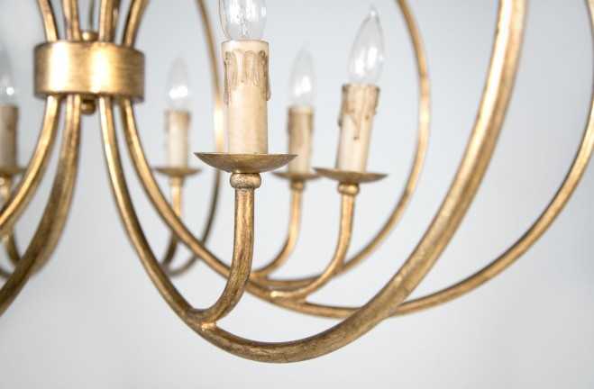 Gabby Alta 8-Light Antique Gold Candelabra Chandelier
