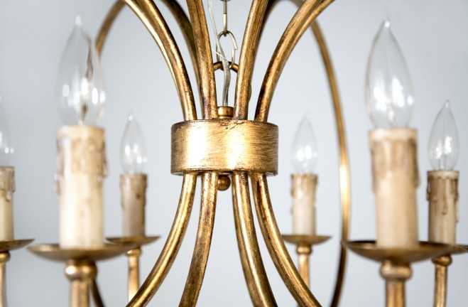 Gabby Alta 8-Light Antique Gold Candelabra Chandelier