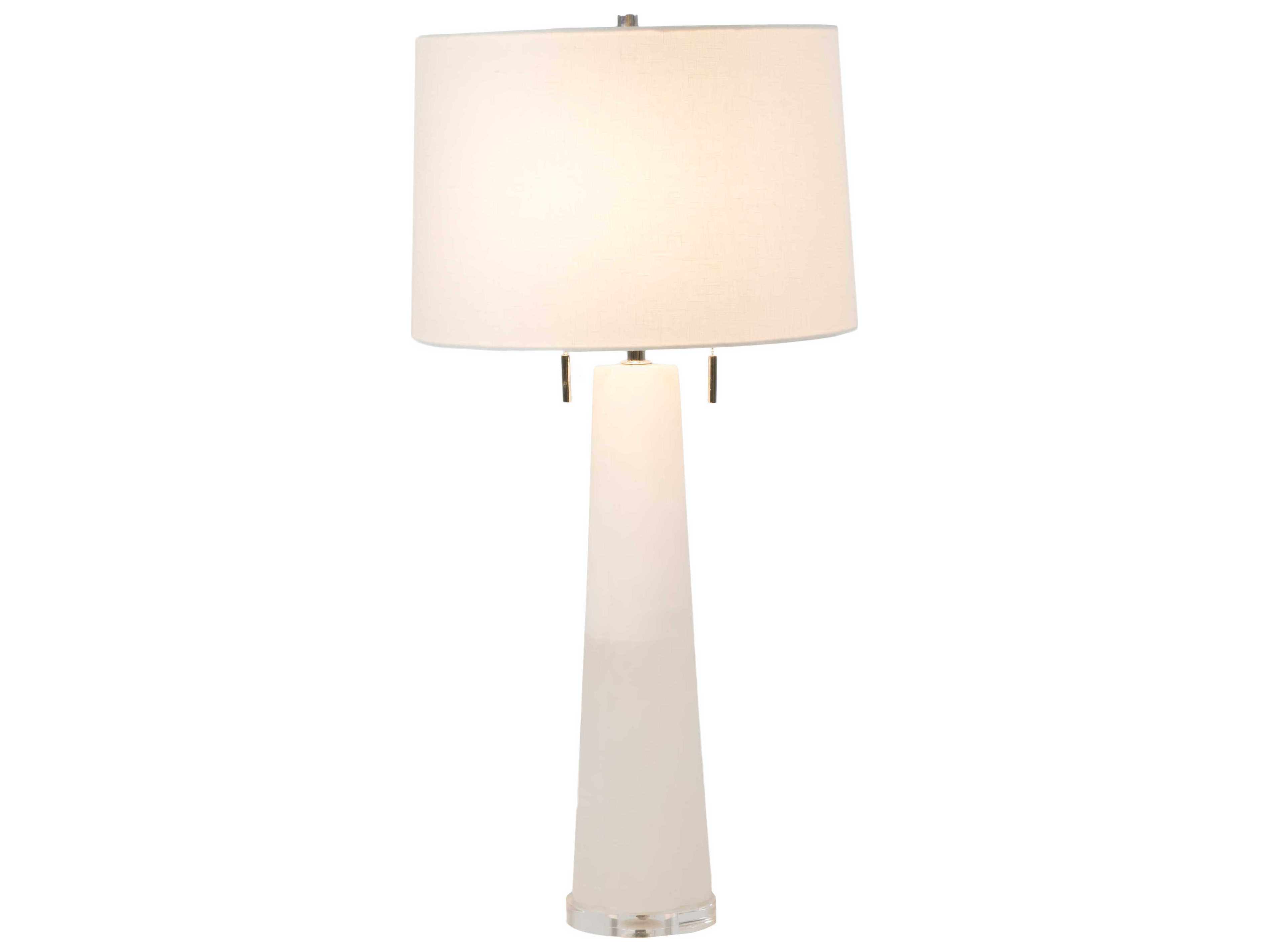 Gabby Margaret Alabaster with Gold With Sea Salt Linen White Buffet Lamp