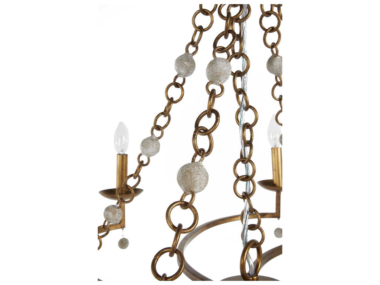 Gabby Carrie 8-Light Antique Goldwith Antiquewhite Candelabra Chandelier