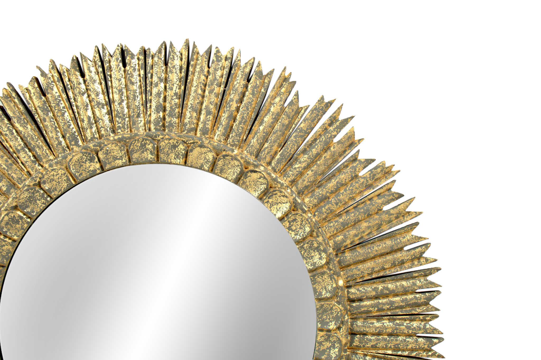Gabby Ramona Antique Textured Gold Wall Mirror