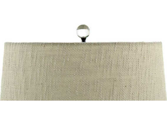 Gabby Kelly Blue and White with Burnished Bronze And With Textured Cream Linen Buffet Lamp