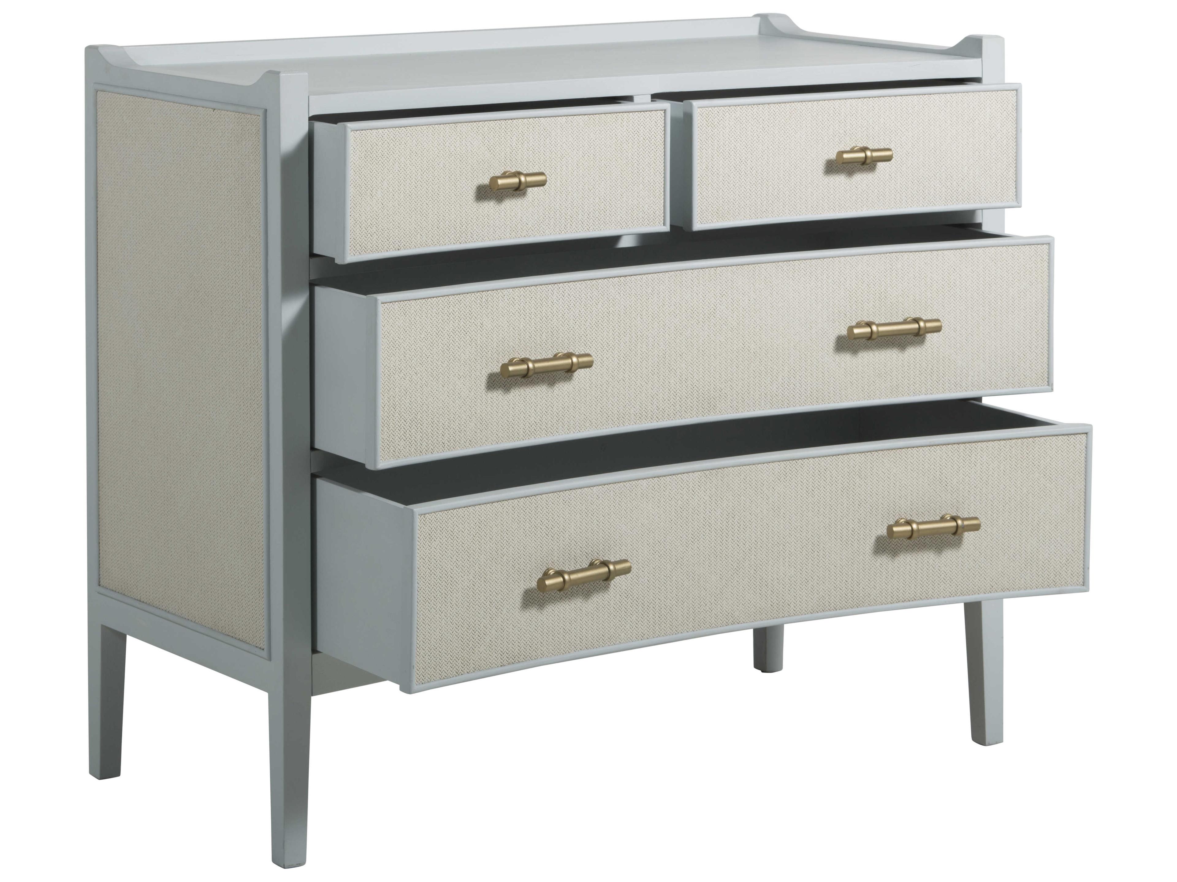 Gabby Jane 4-Drawers Blue Oak Wood Dresser