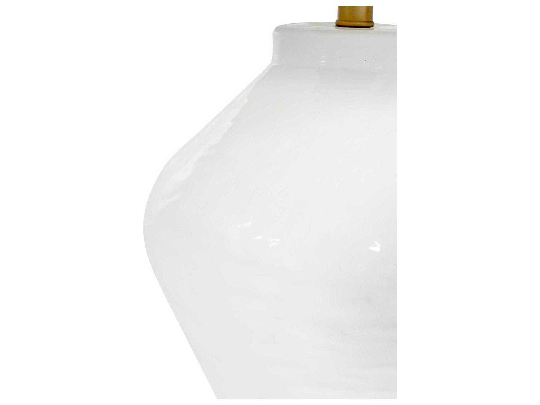 Gabby Osborn Textured White Antique Brass Buffet Lamp