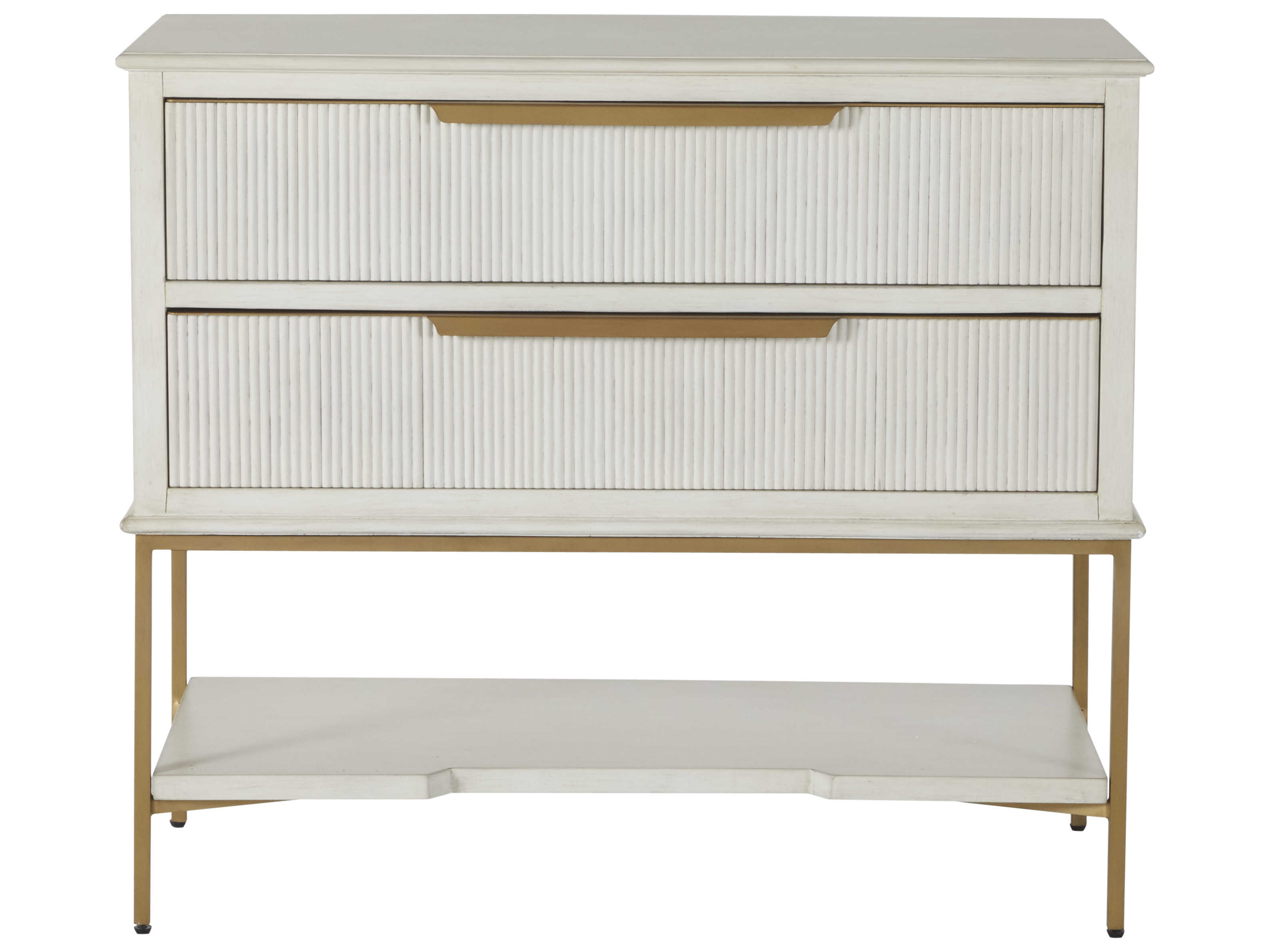 Gabby Riggs 2-Drawers Oak Wood Nightstand