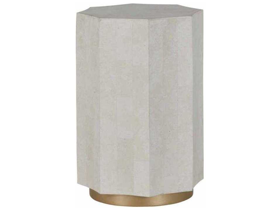 Gabby Bellany Hexagon Stone Amirah Gold Agate End Table
