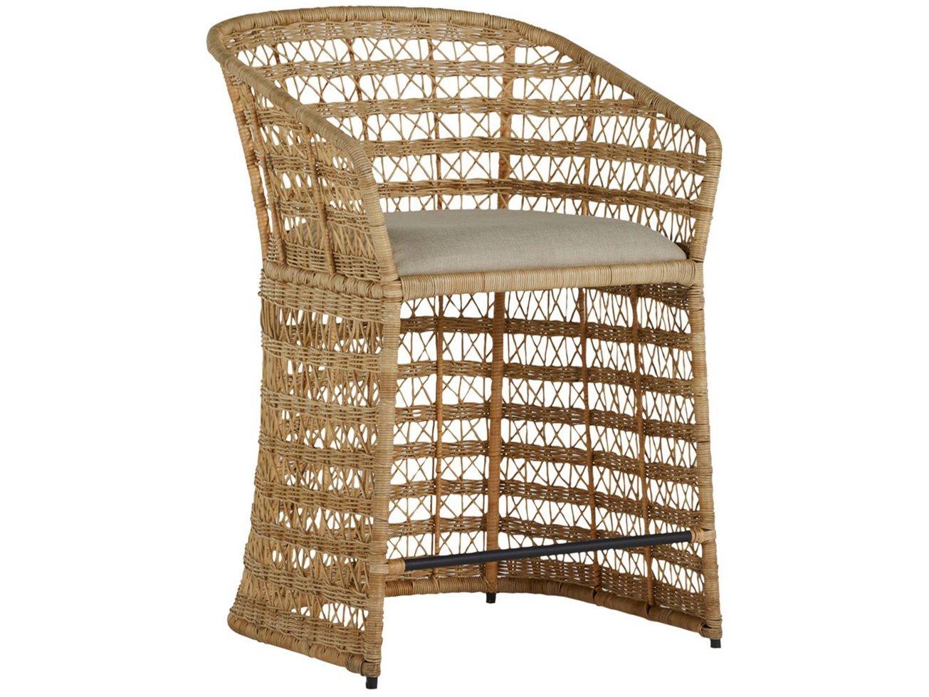 Gabby Libby Natural Rattan Upholstered Counter Stool
